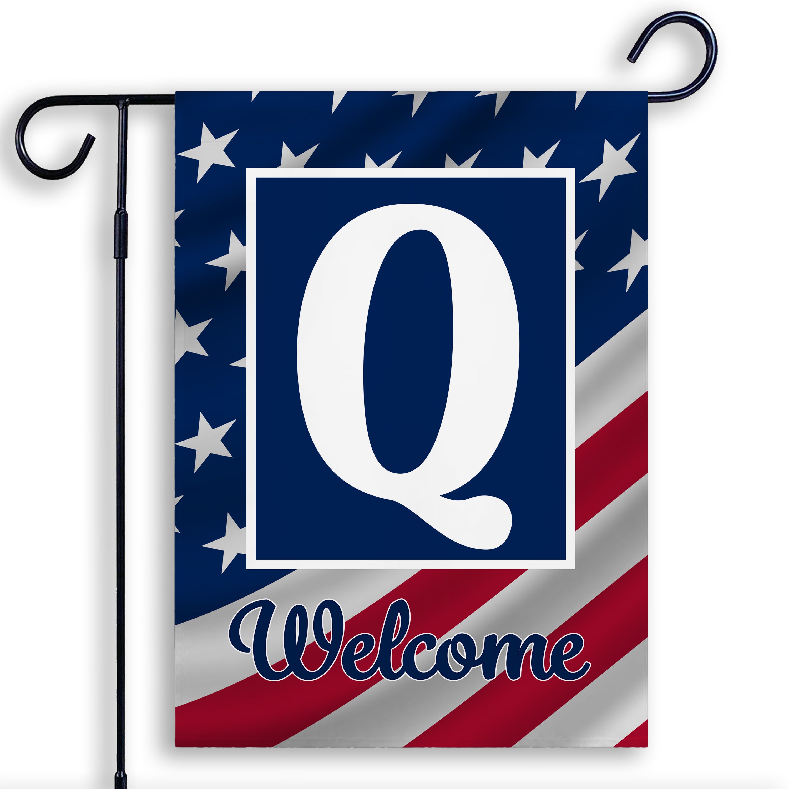 Patriotic, Old Glory,  Monogram, Garden Flag
