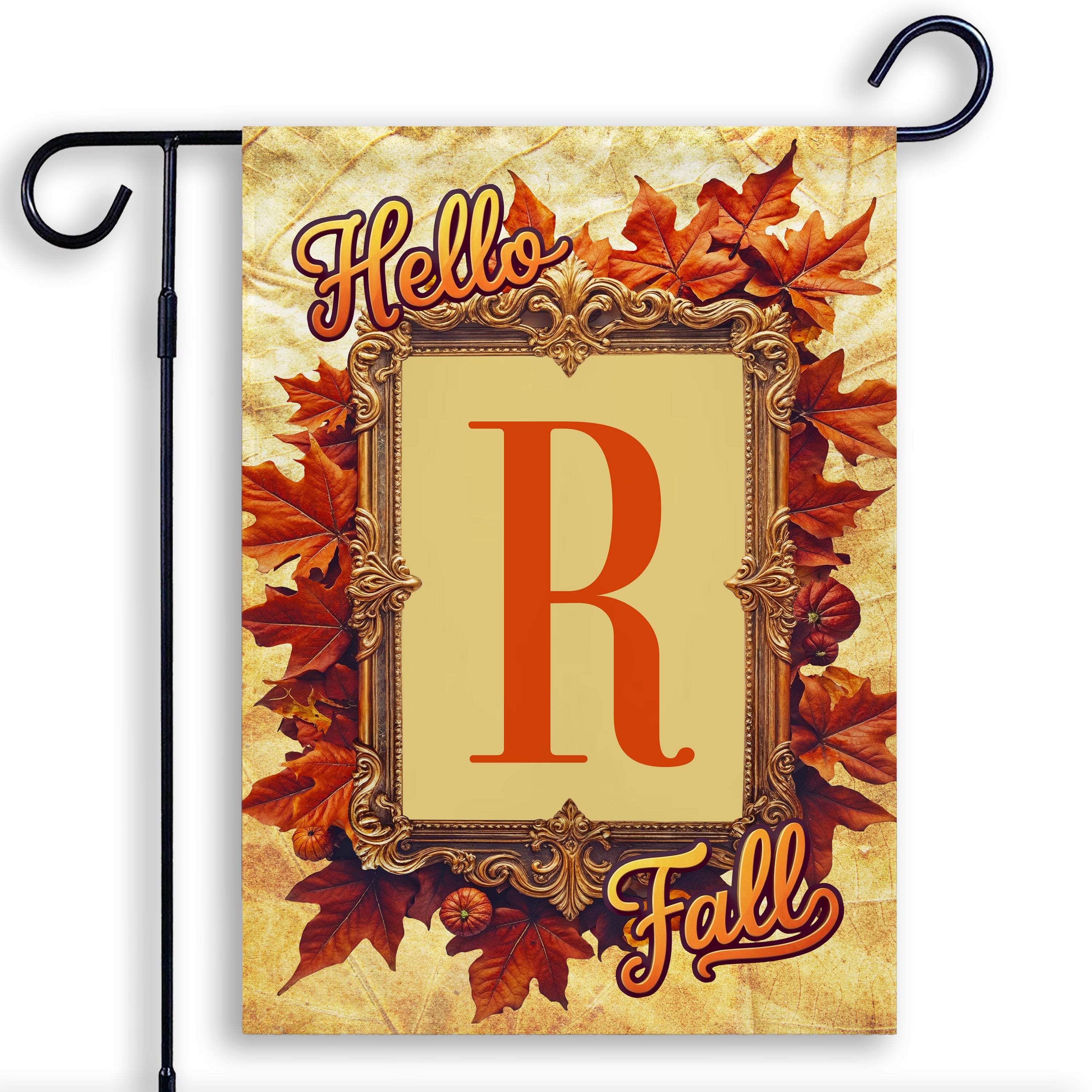 Fall, Hello Fall, Monogram, Garden Flag