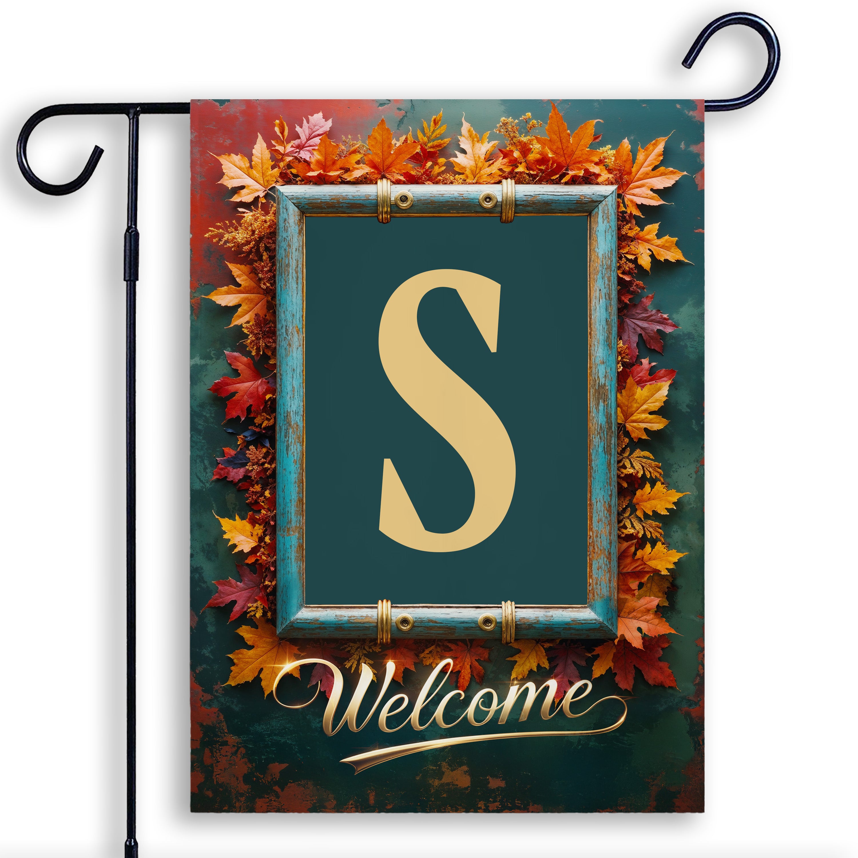 Fall, Welcome Fall, Monogram, Garden Flag