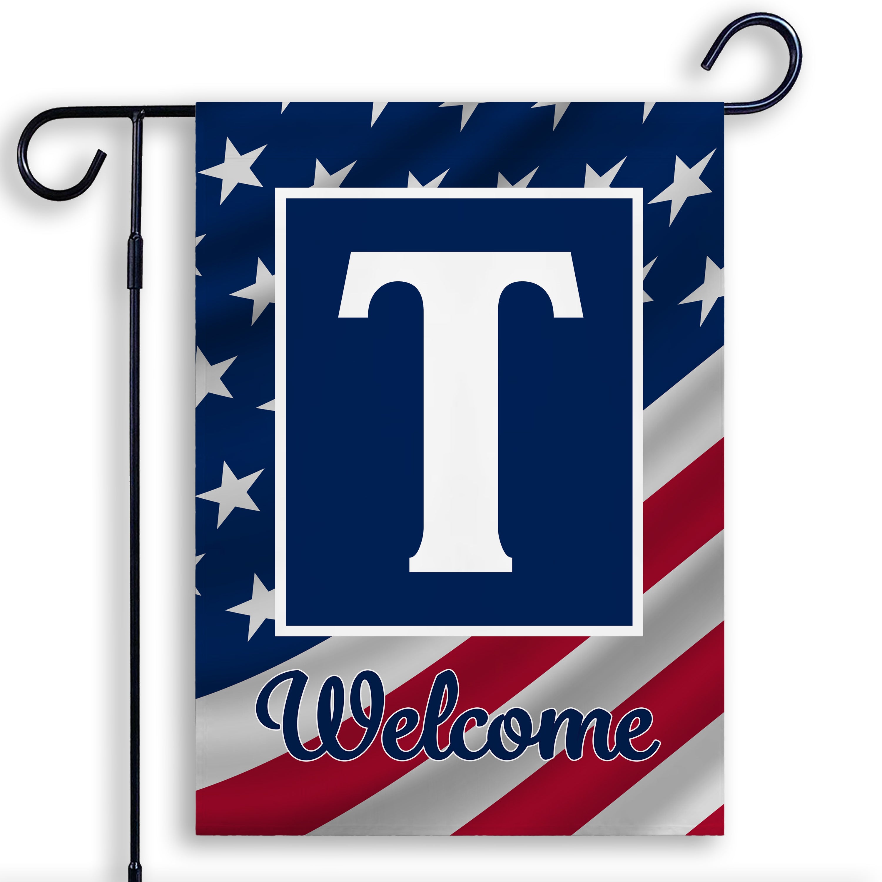 Patriotic, Old Glory,  Monogram, Garden Flag