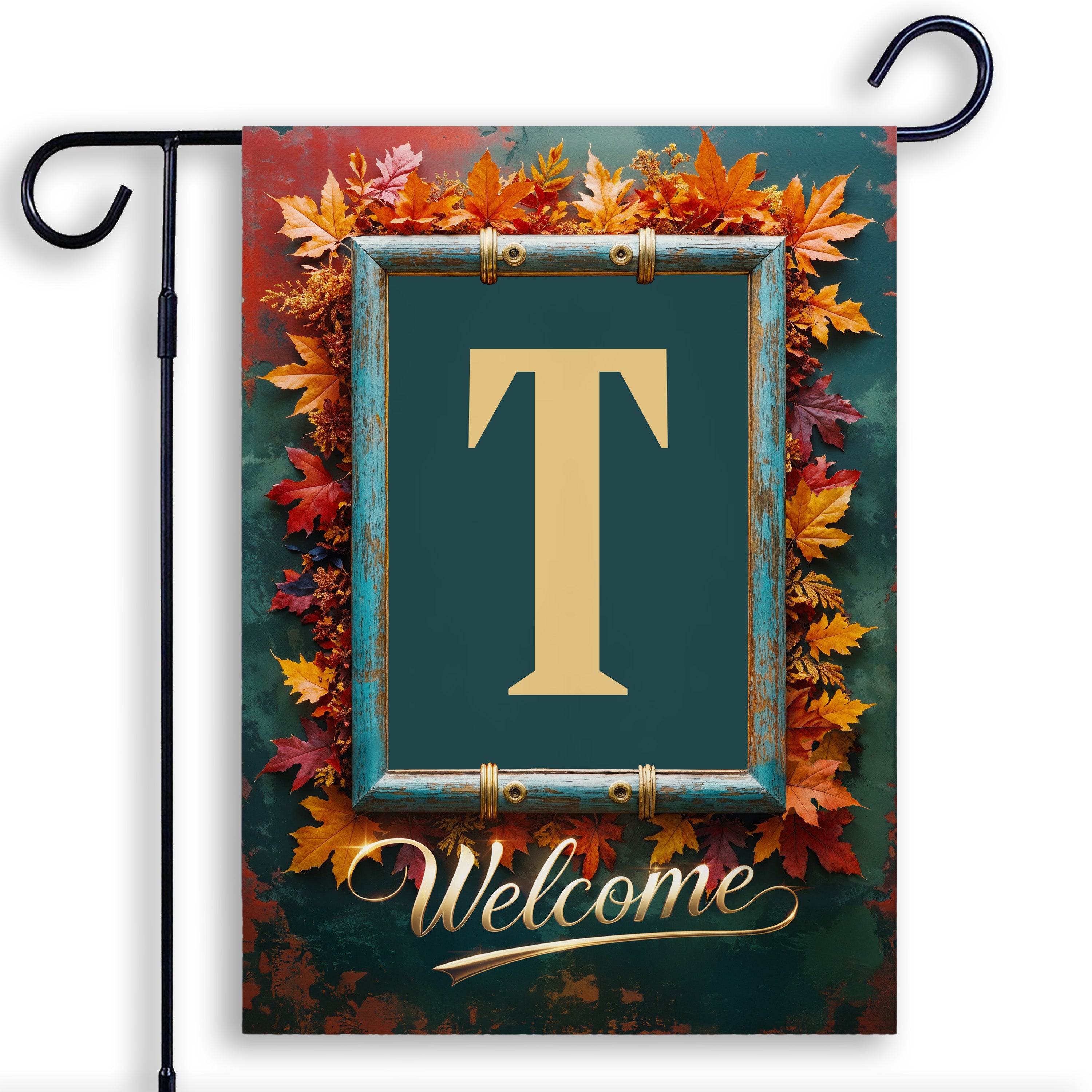 Fall, Welcome Fall, Monogram, Garden Flag