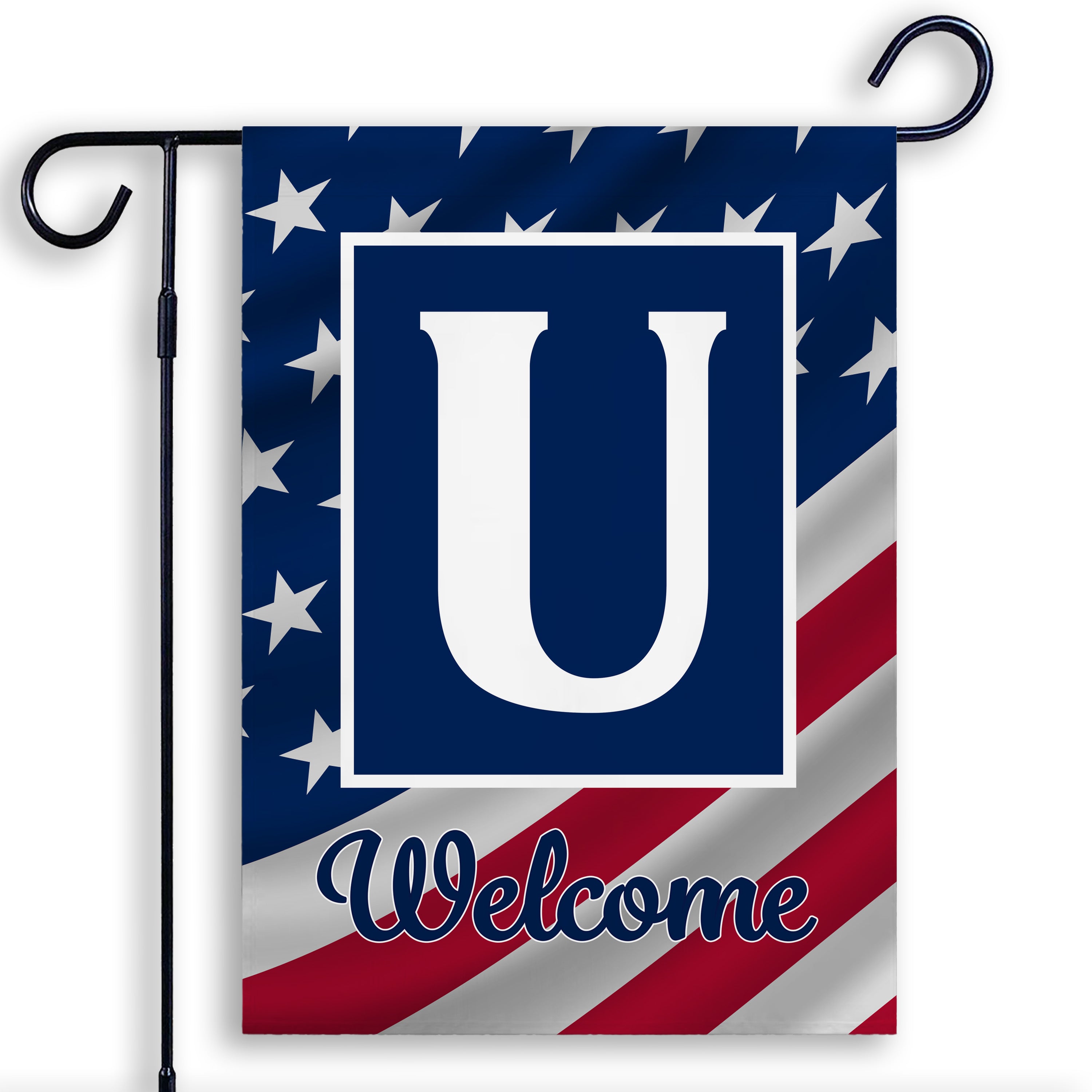 Patriotic, Old Glory,  Monogram, Garden Flag