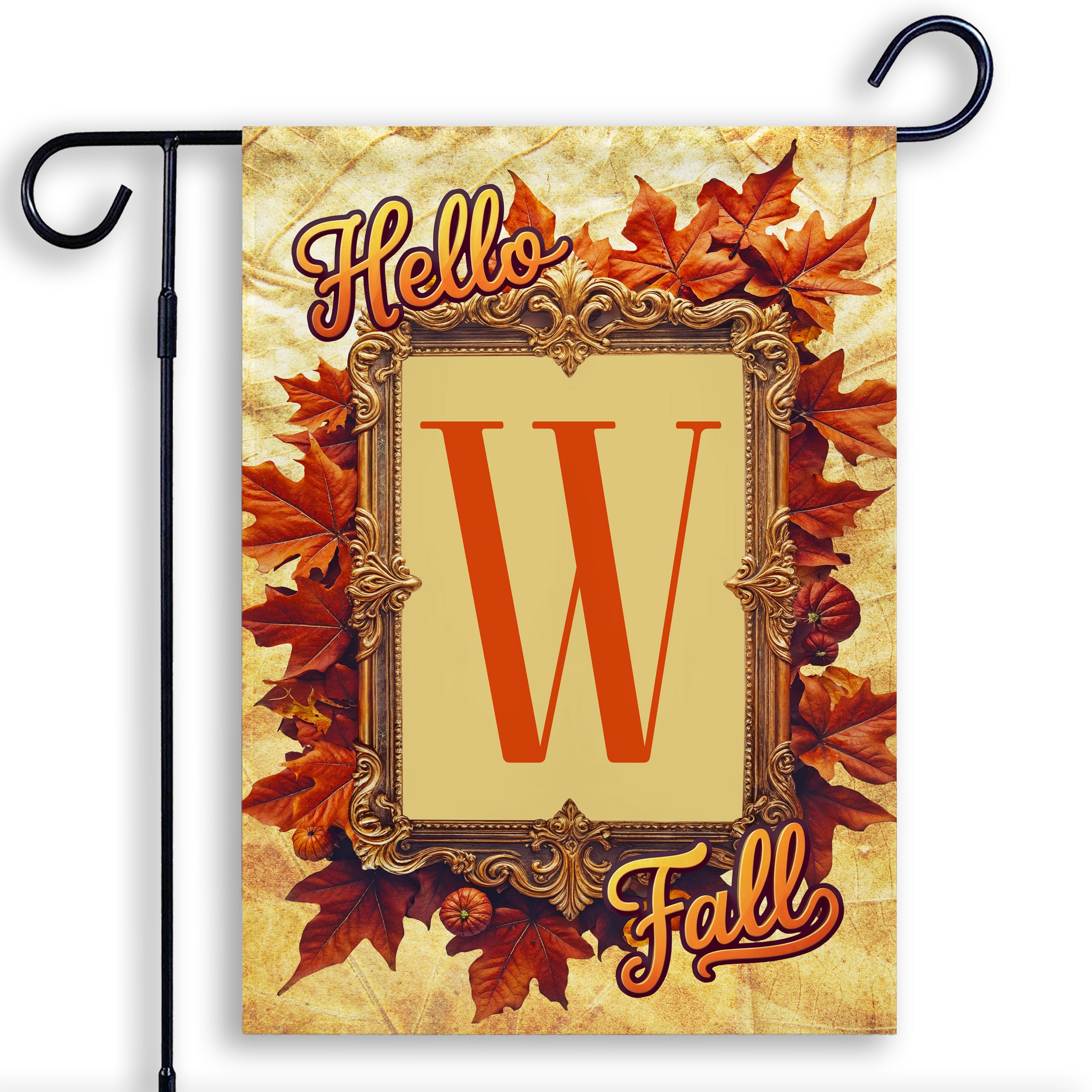 Fall, Hello Fall, Monogram, Garden Flag