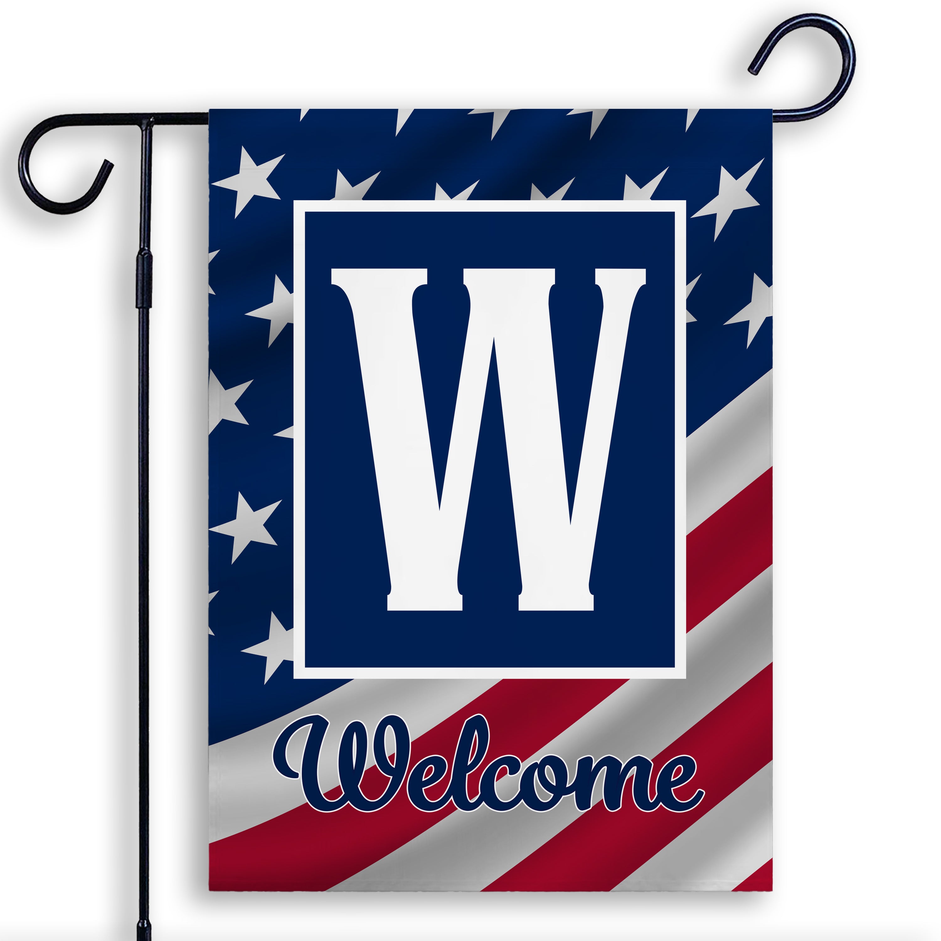 Patriotic, Old Glory,  Monogram, Garden Flag