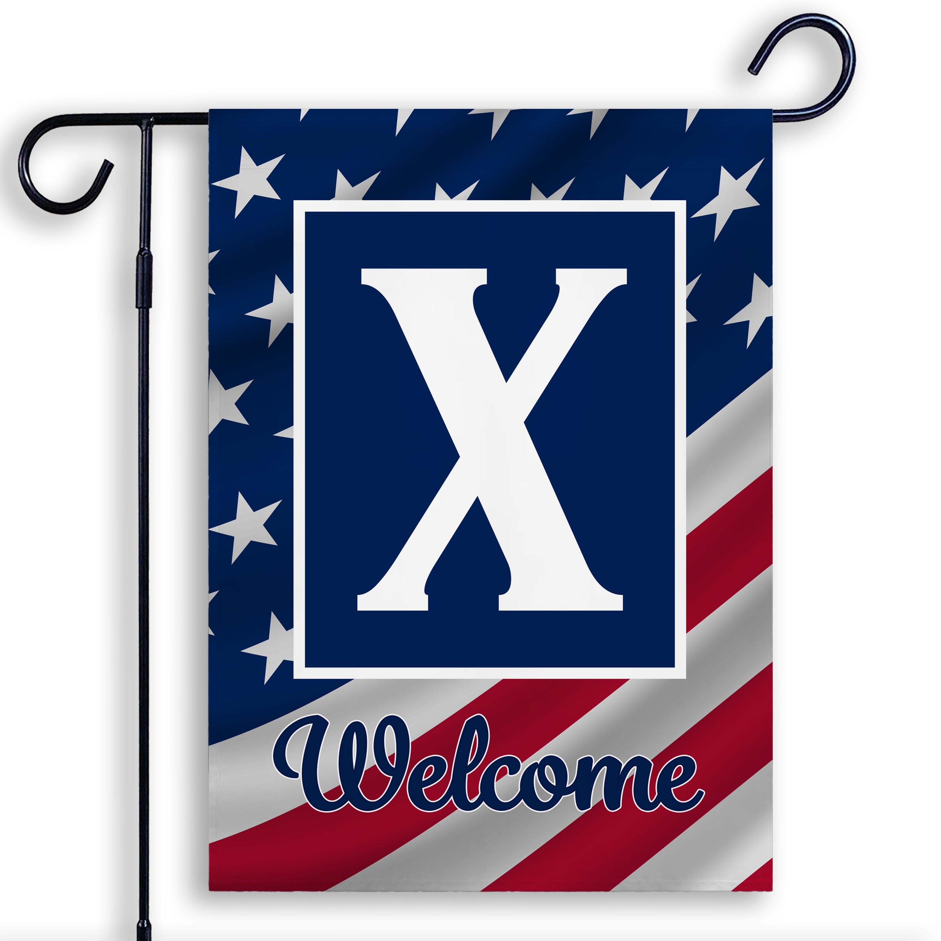 Patriotic, Old Glory,  Monogram, Garden Flag