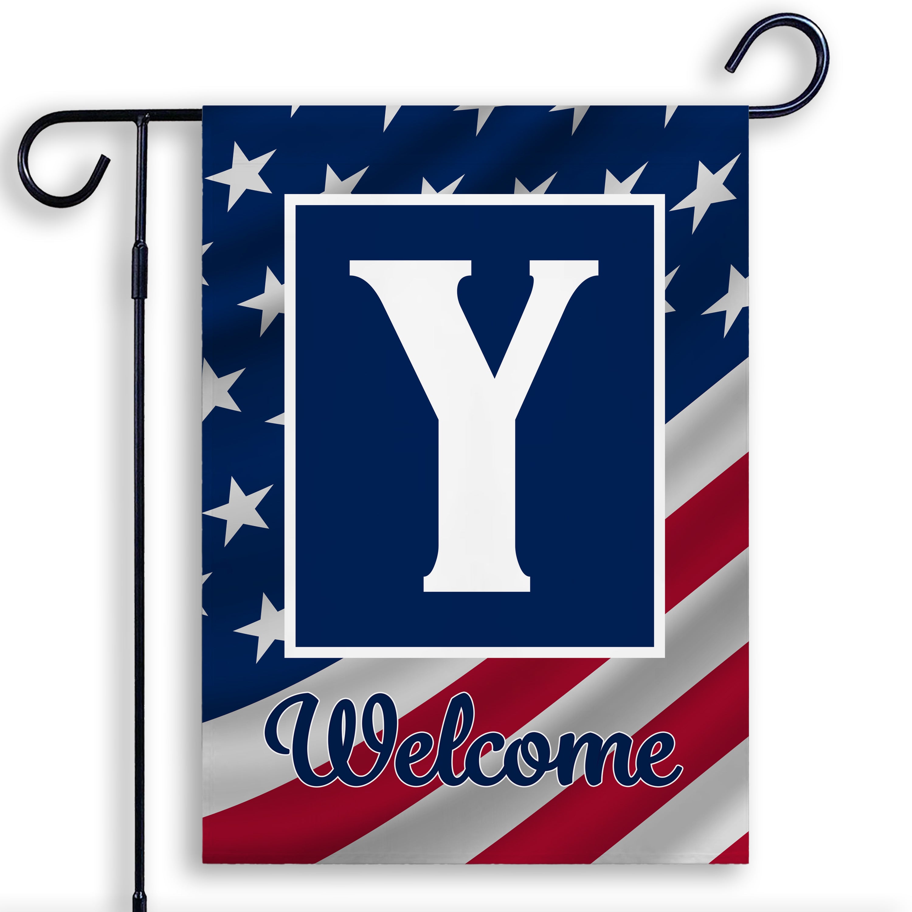 Patriotic, Old Glory,  Monogram, Garden Flag