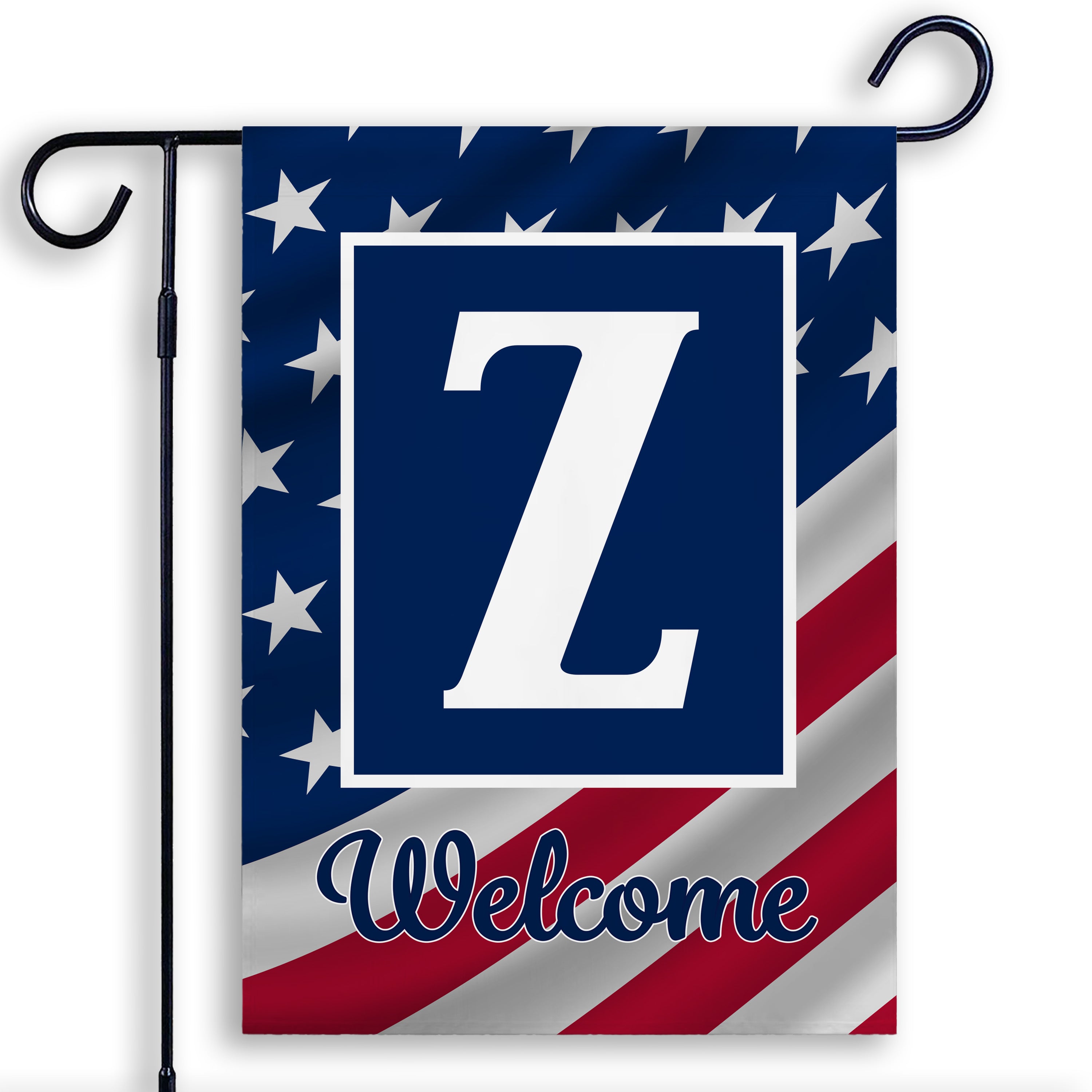 Patriotic, Old Glory,  Monogram, Garden Flag