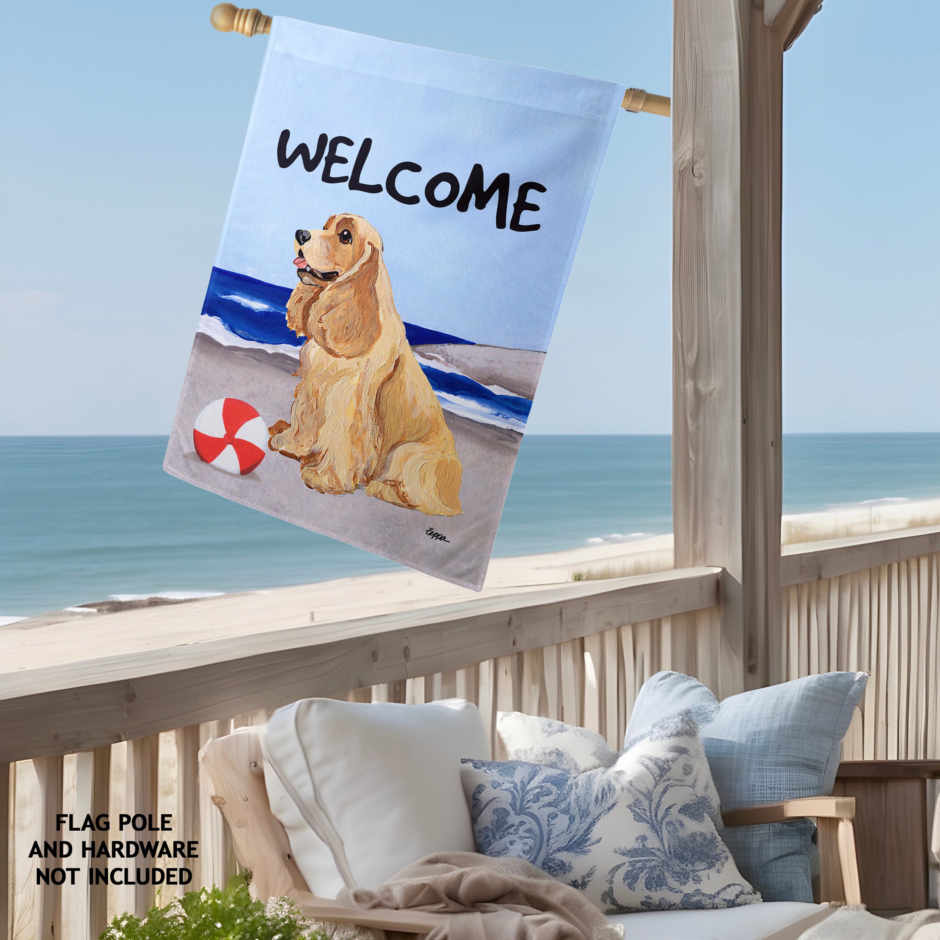 American Cocker Spaniel House Flag