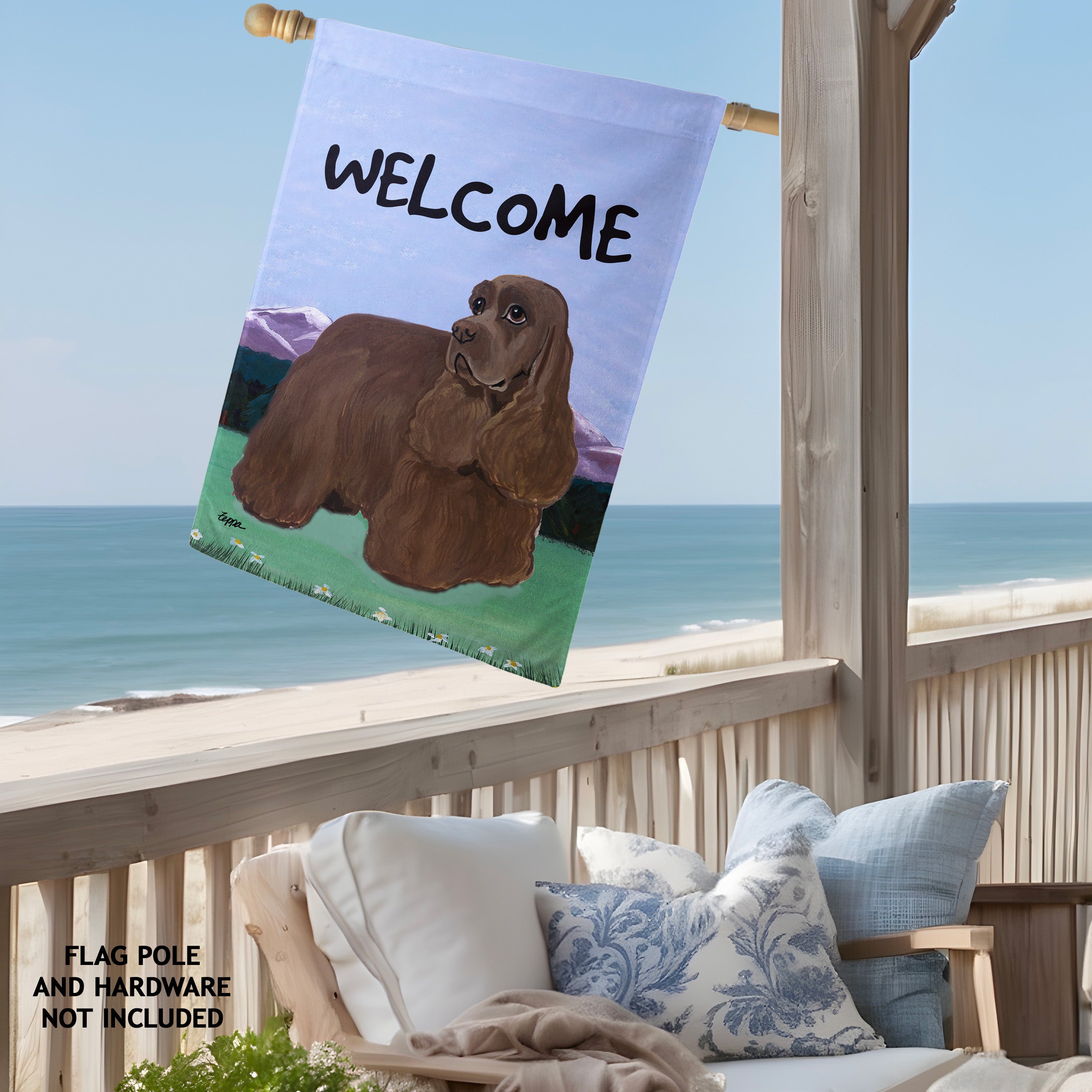 American Cocker Spaniel House Flag
