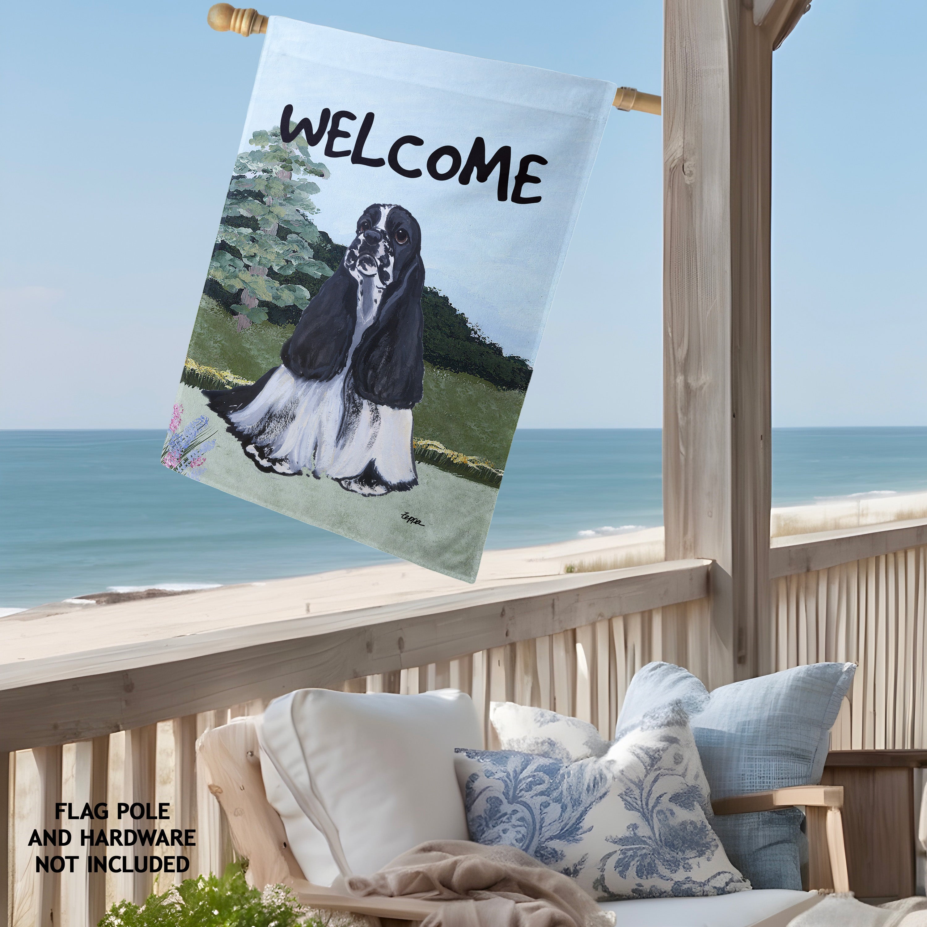 American Cocker Spaniel House Flag