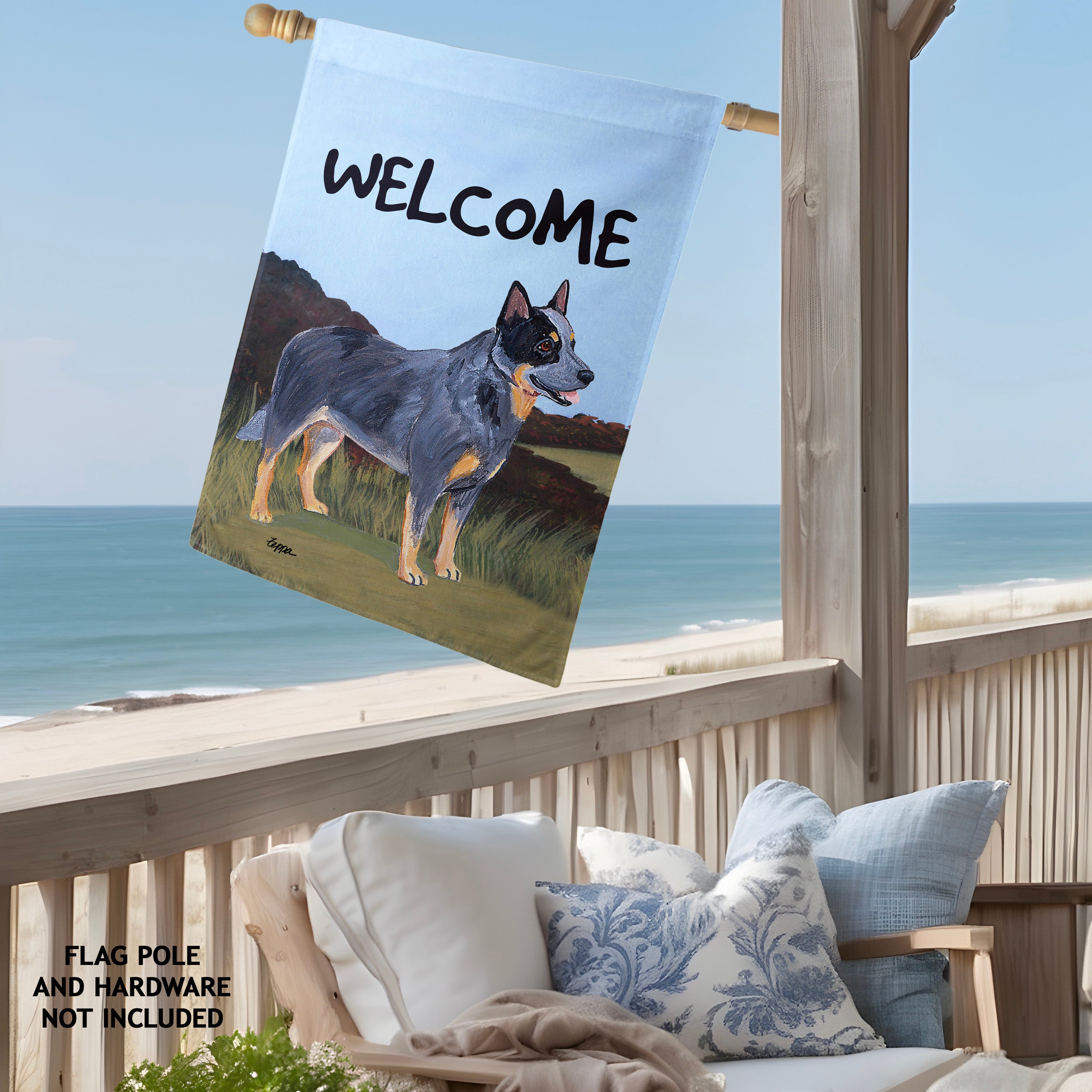 Australian Cattle Dog House Flag