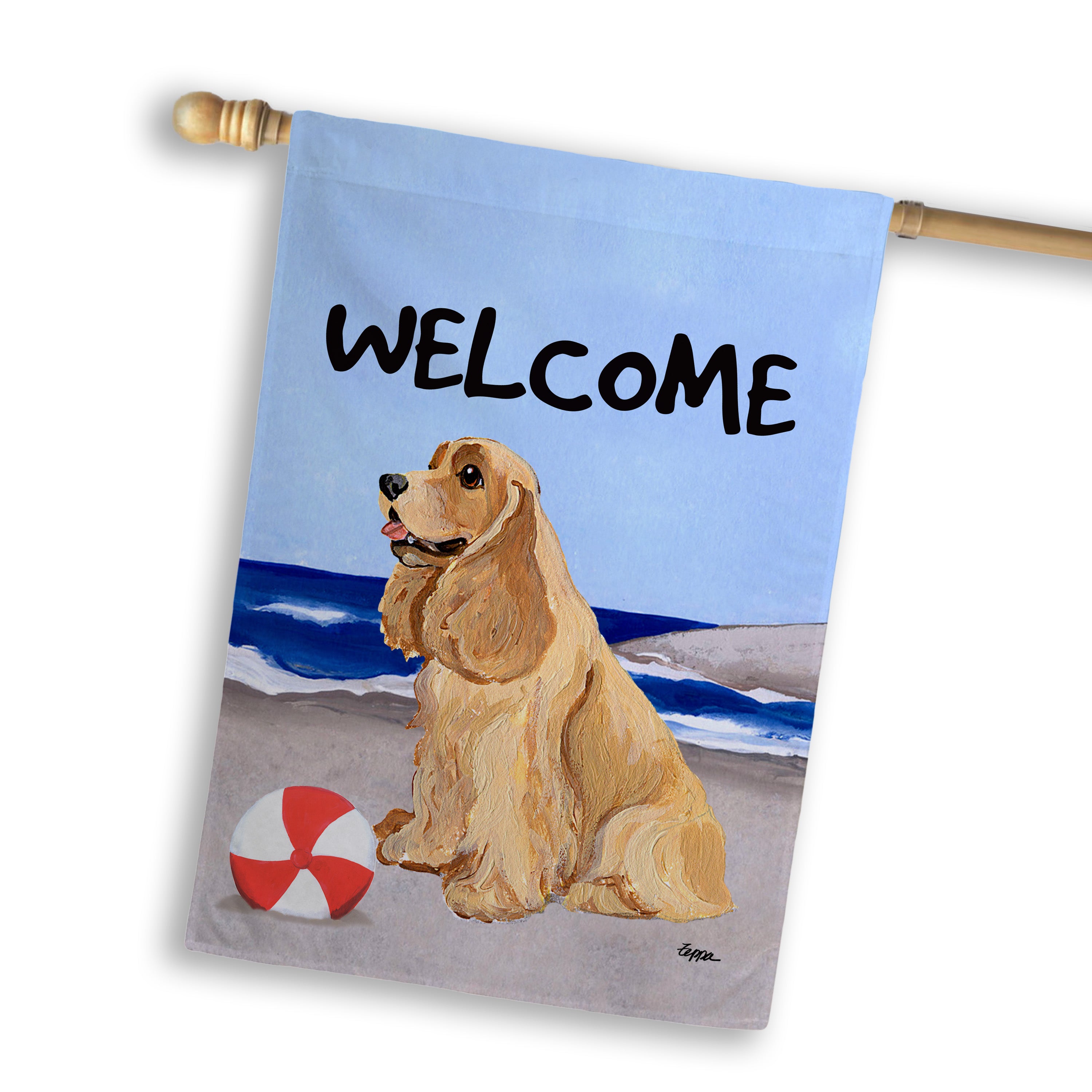 American Cocker Spaniel House Flag