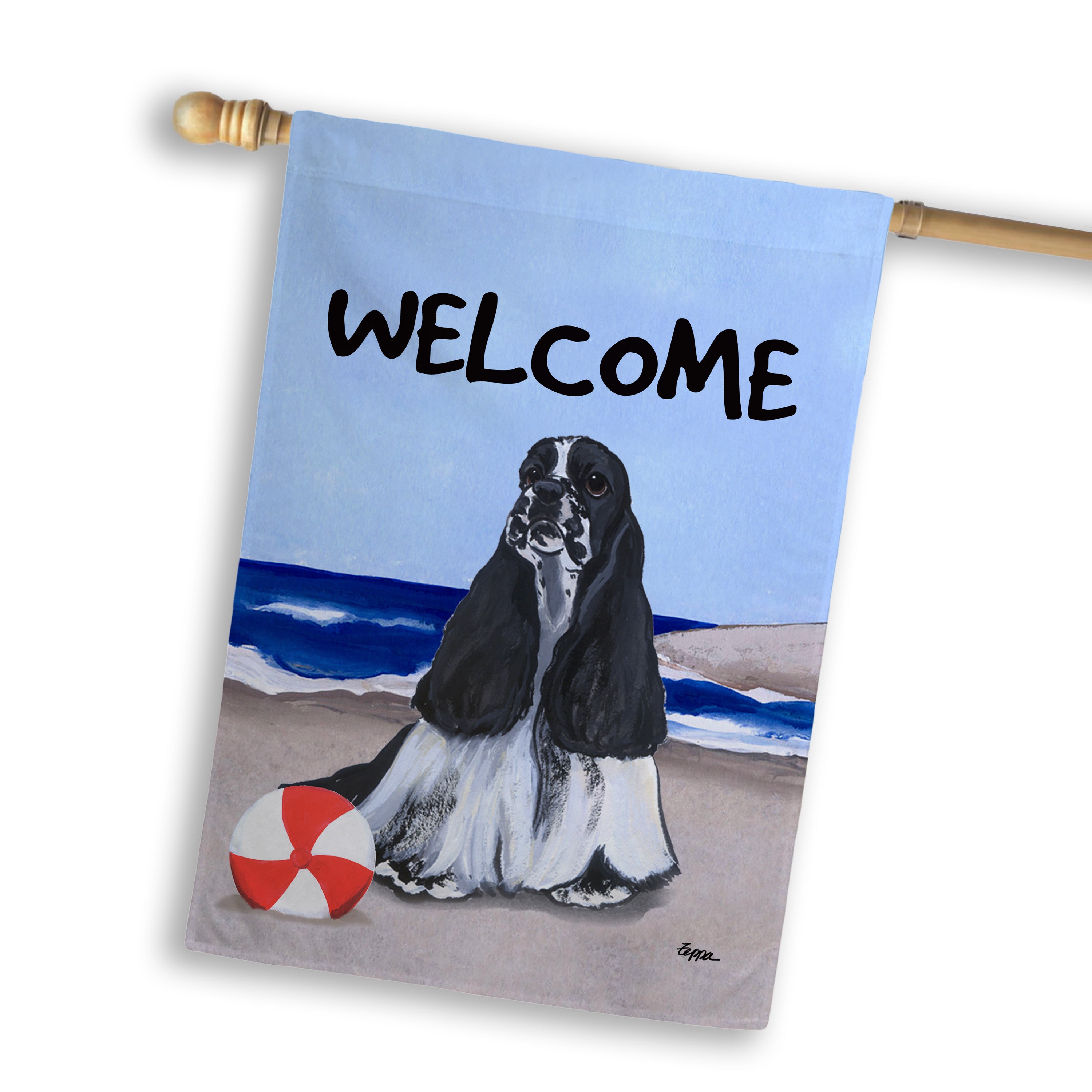 American Cocker Spaniel House Flag