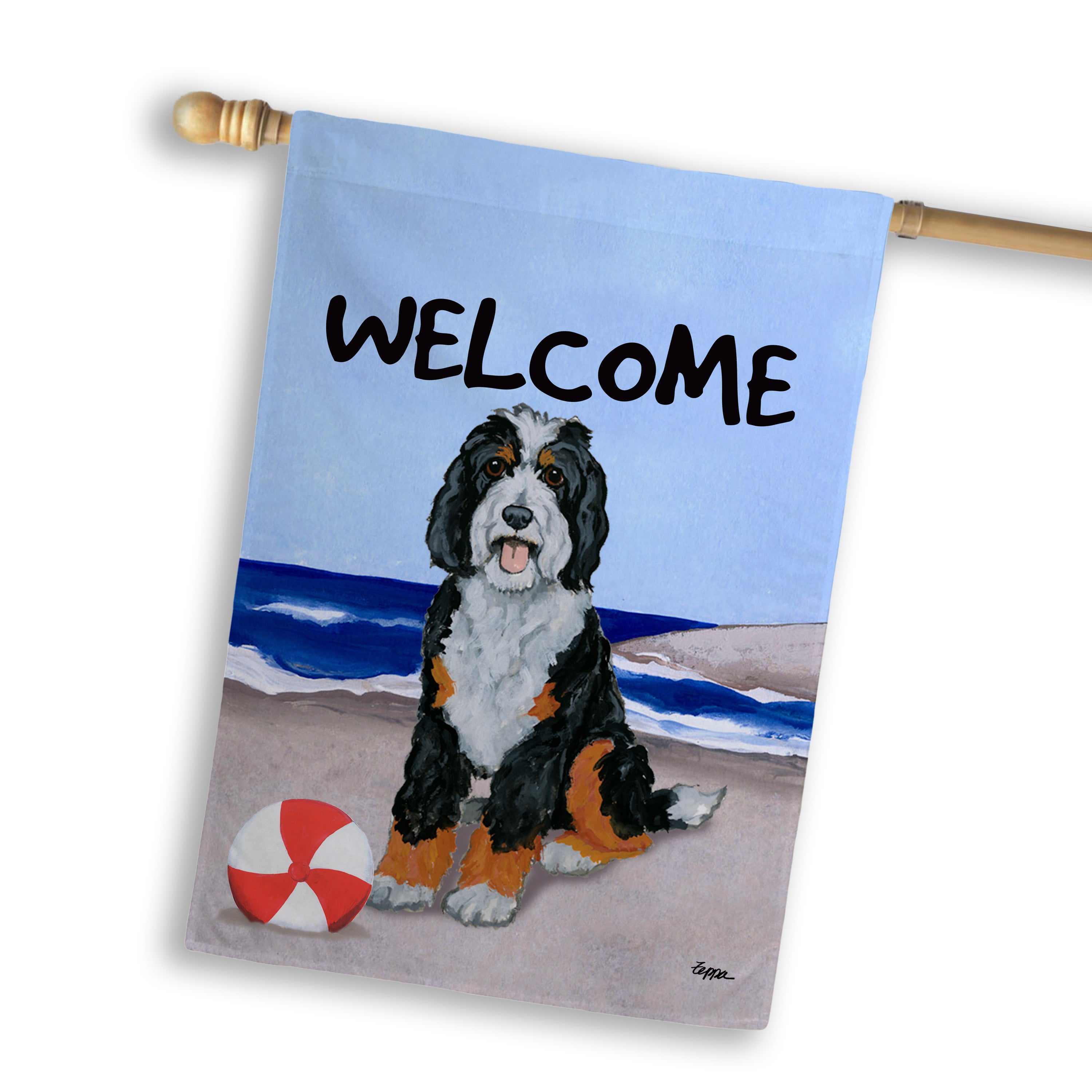 Bernedoodle House Flag
