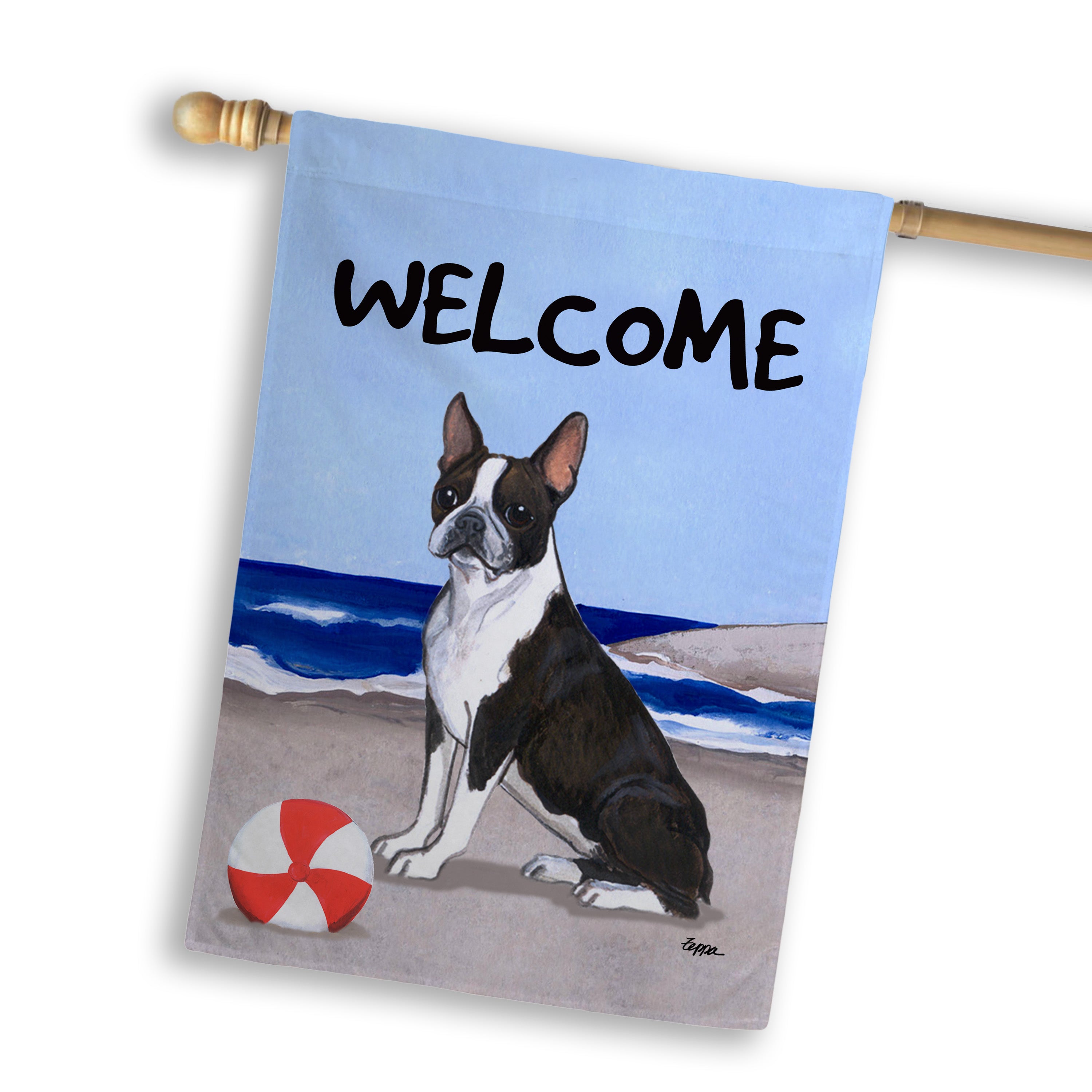 Boston Terrier House Flag
