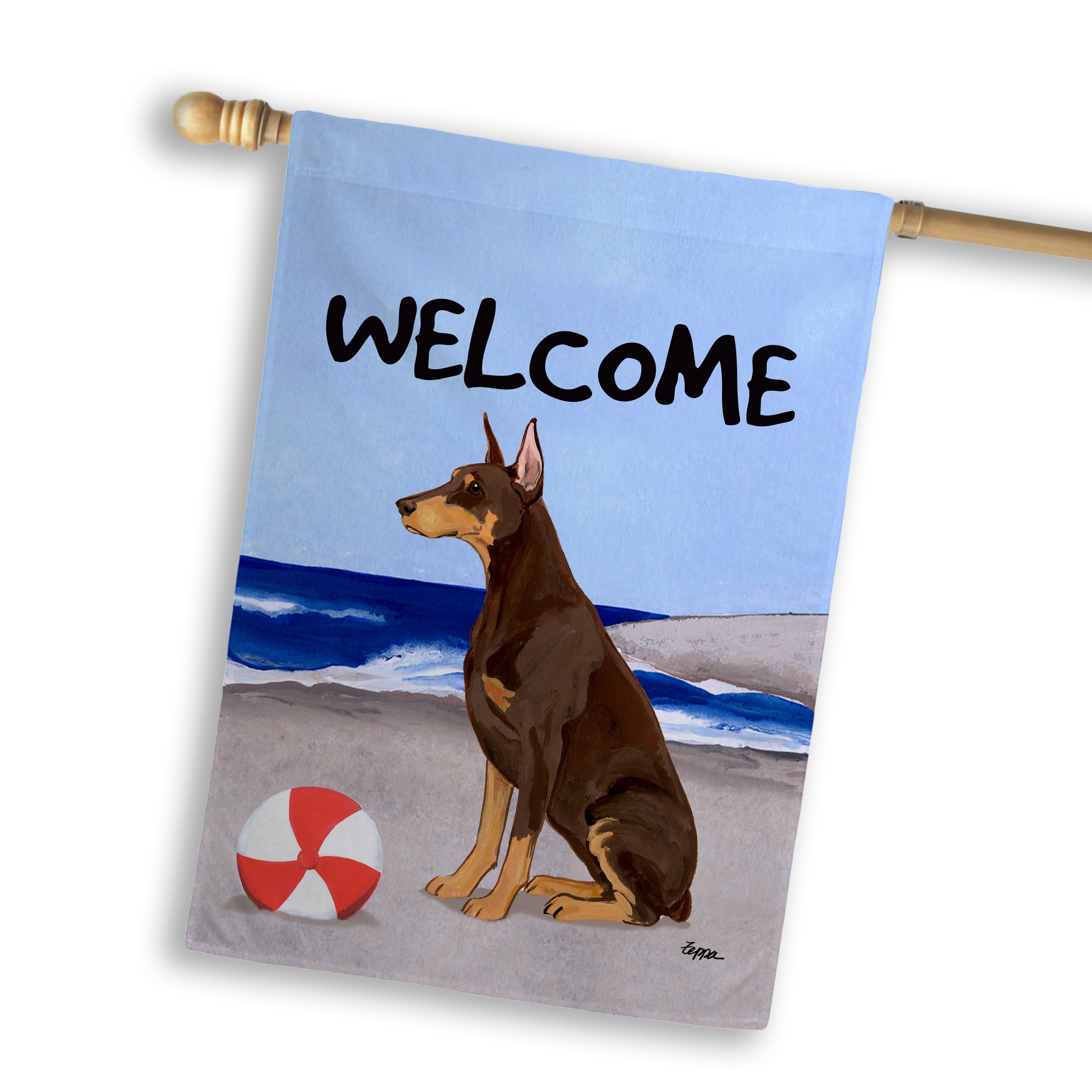 Doberman Pincher House Flag