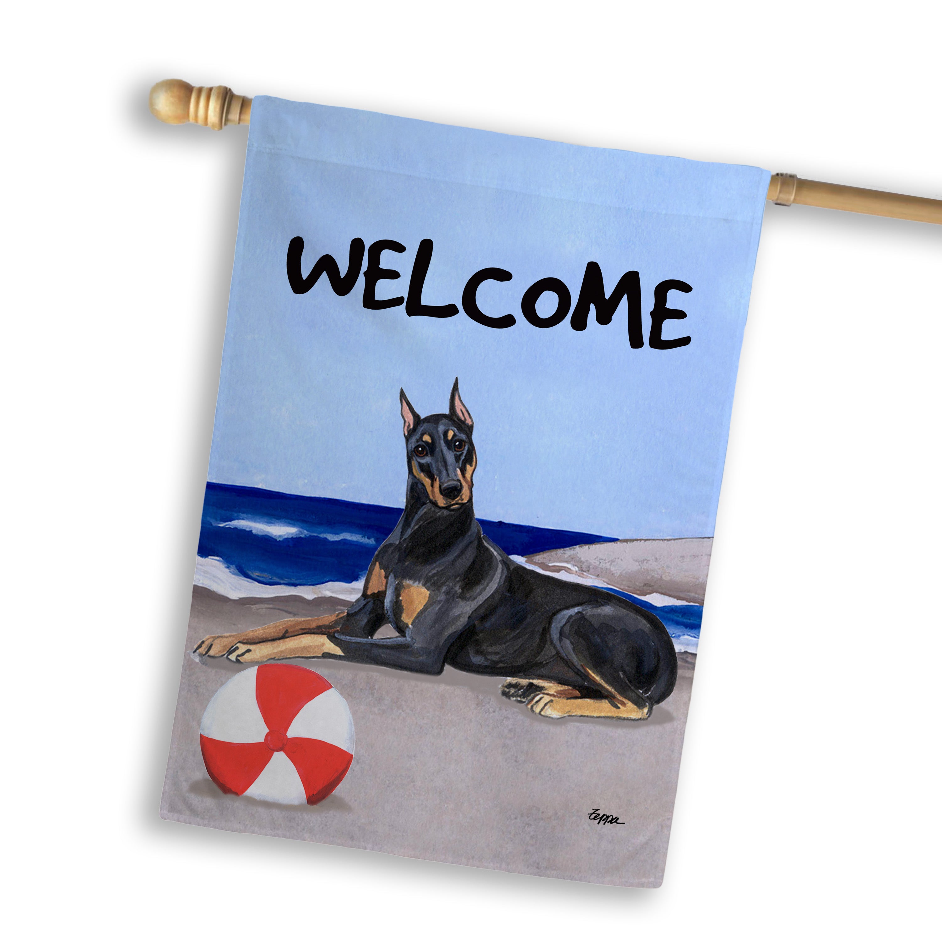 Doberman Pincher House Flag