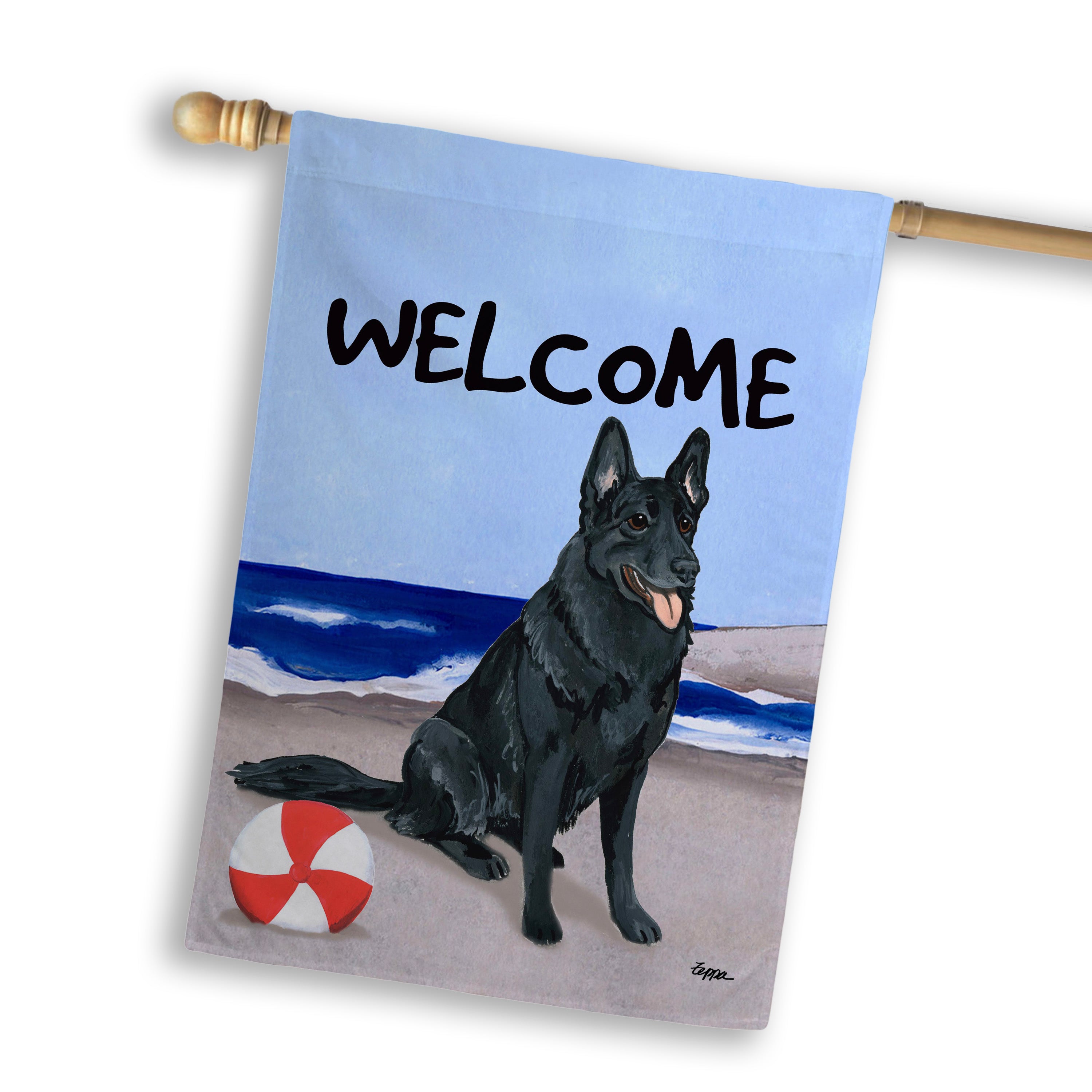 German Shepherd House Flag