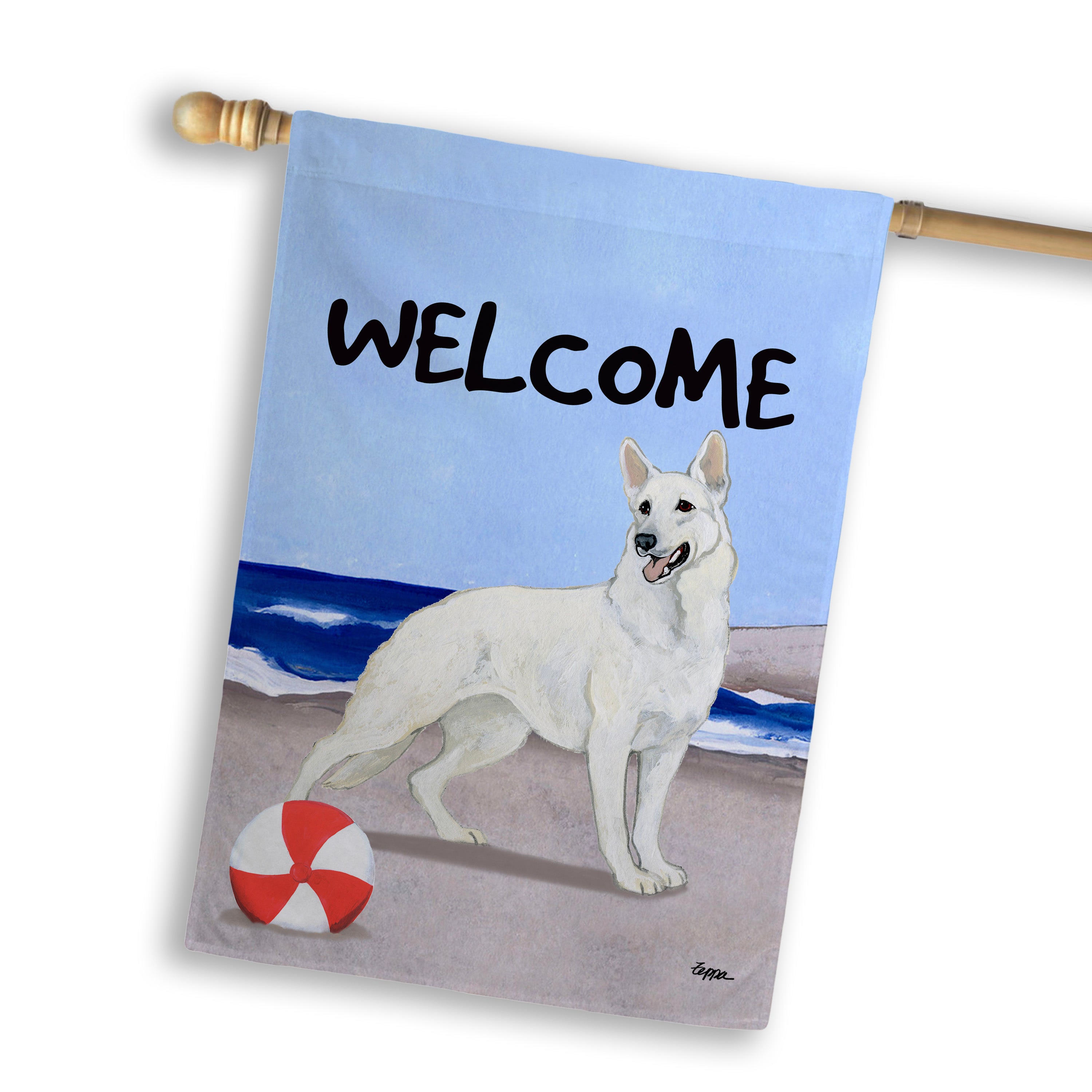 German Shepherd House Flag