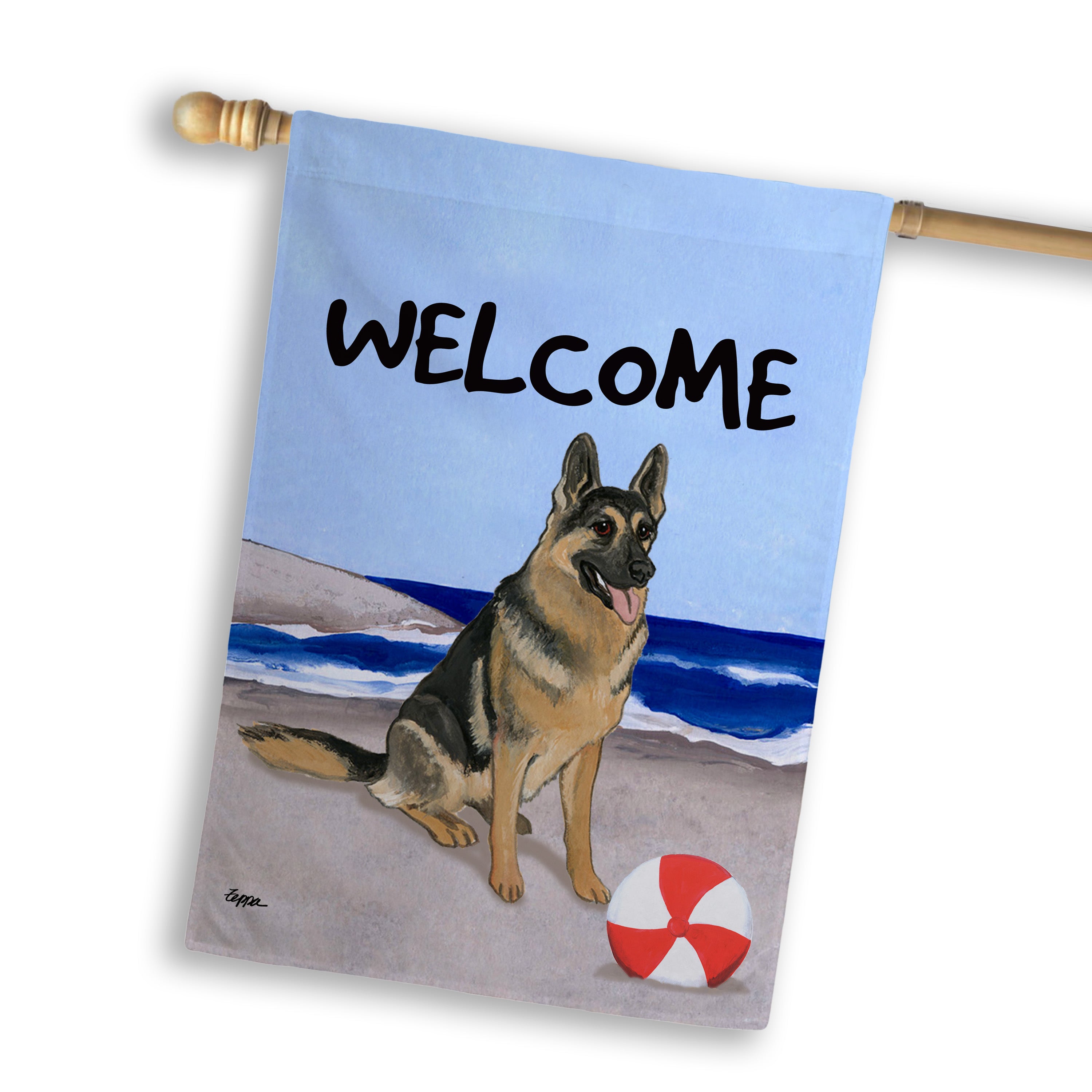 German Shepherd House Flag