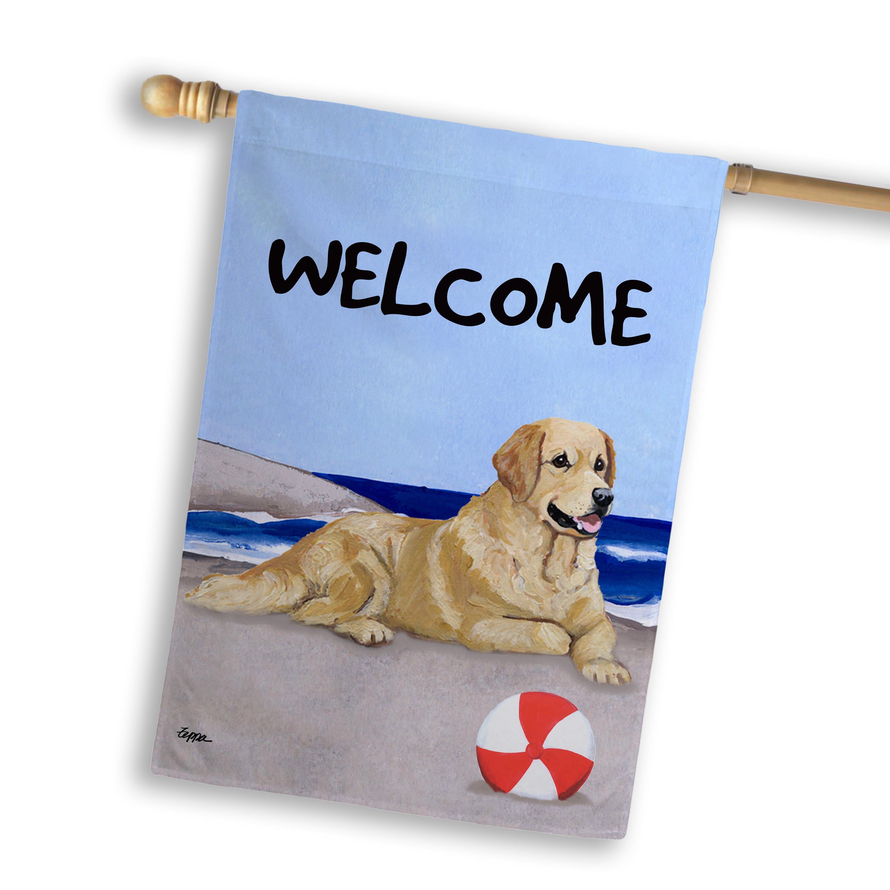 Golden Retriever House Flag