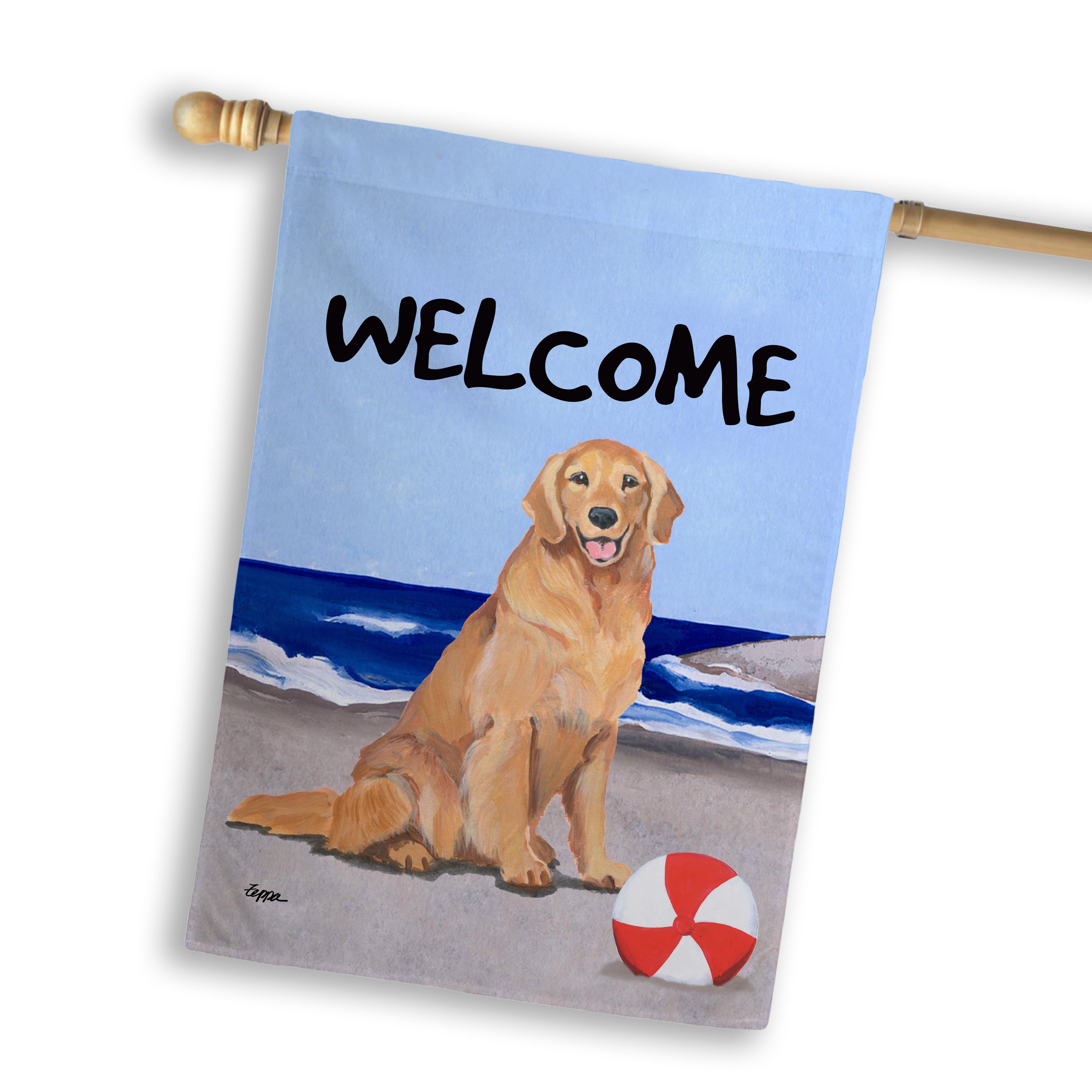 Golden Retriever House Flag