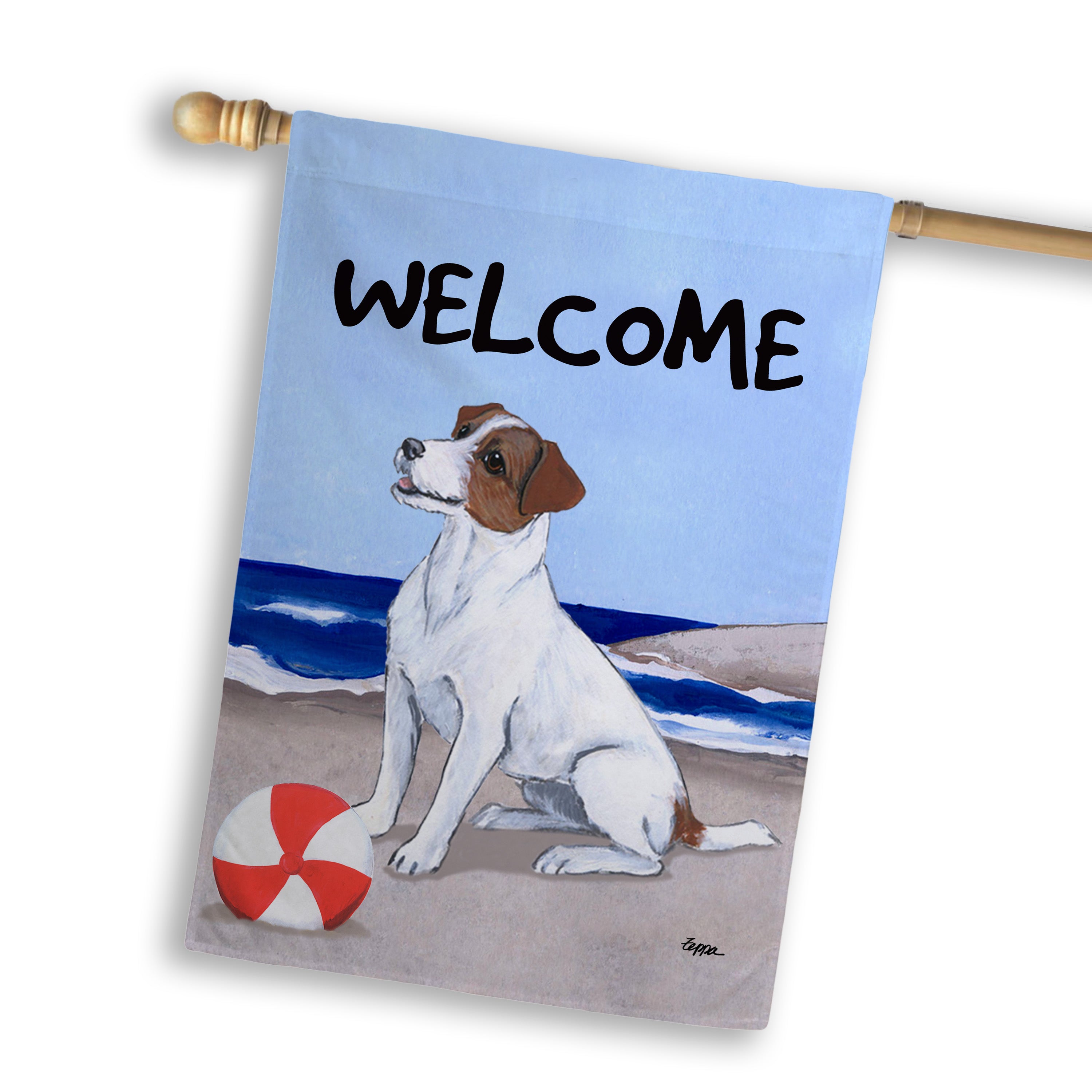 Jack Russell Terrier House Flag
