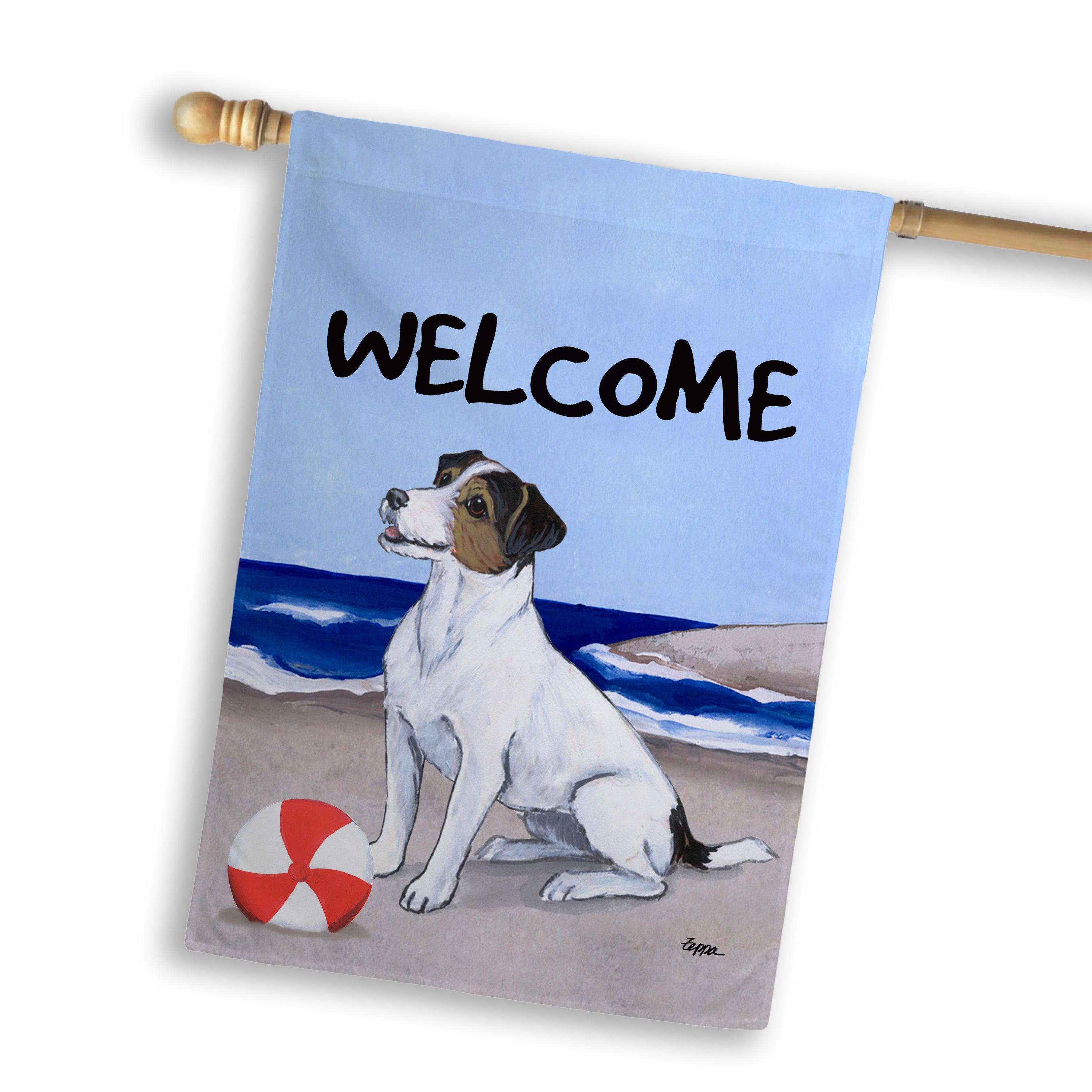 Jack Russell Terrier House Flag