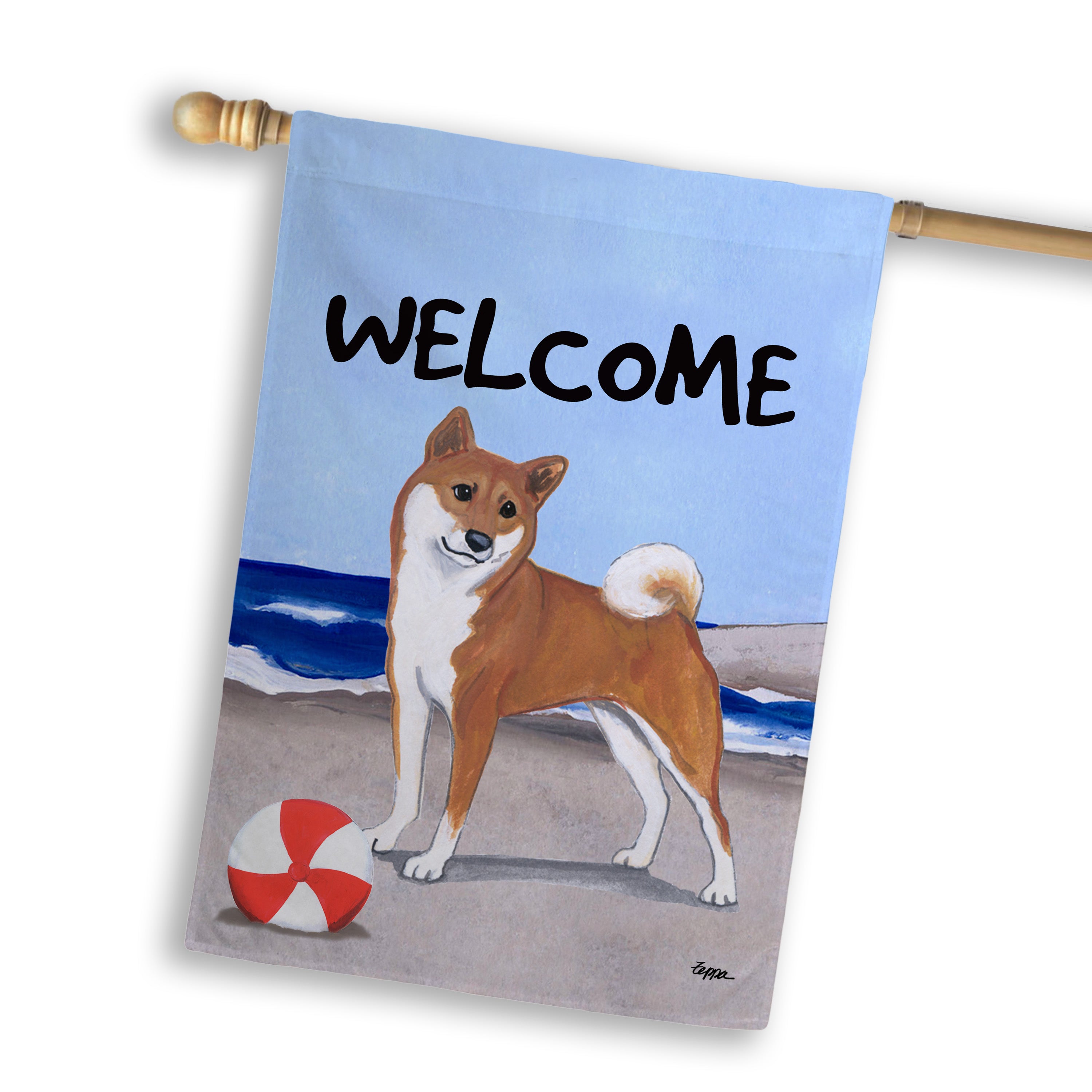 Shiba Inu House Flag