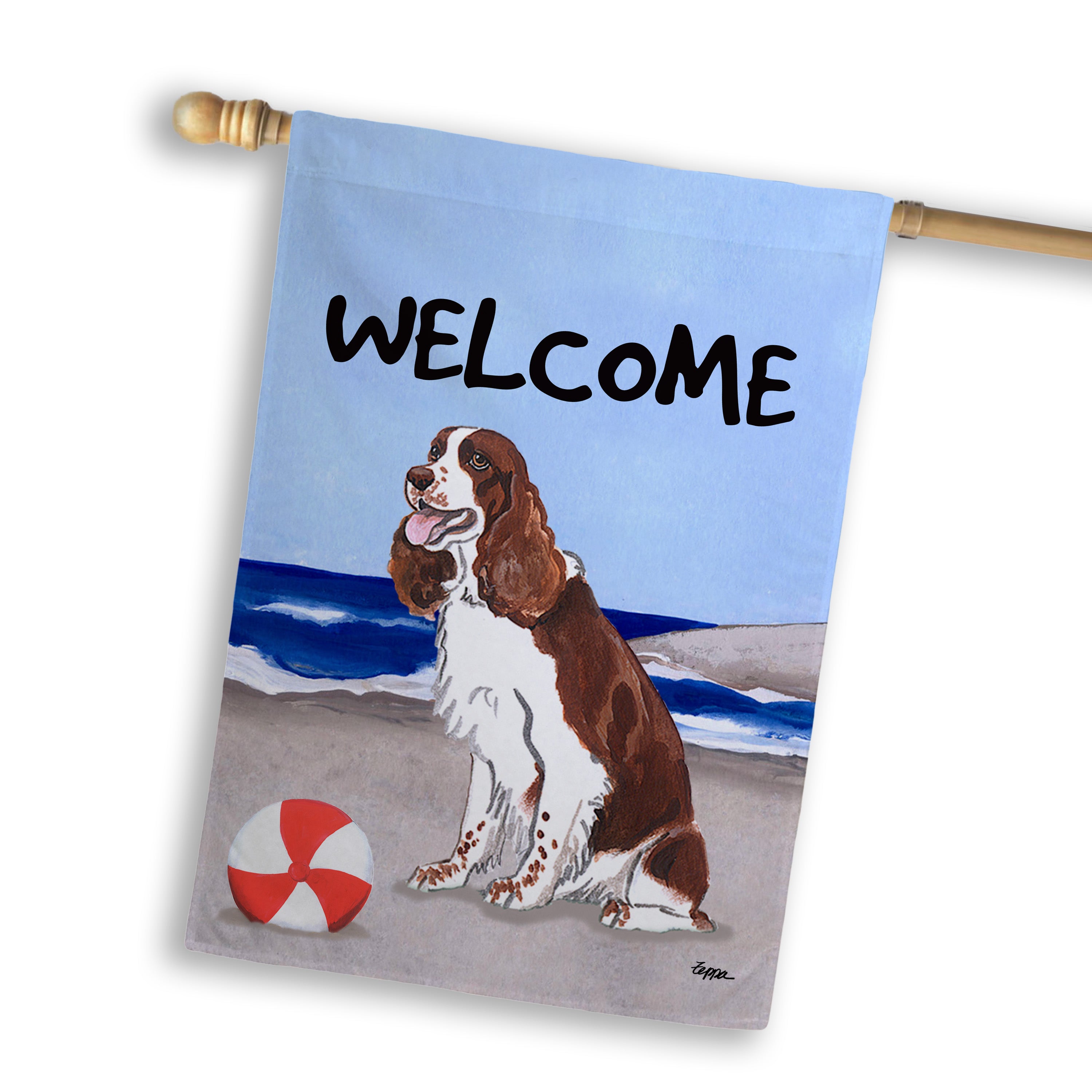 Springer Spaniel House Flag