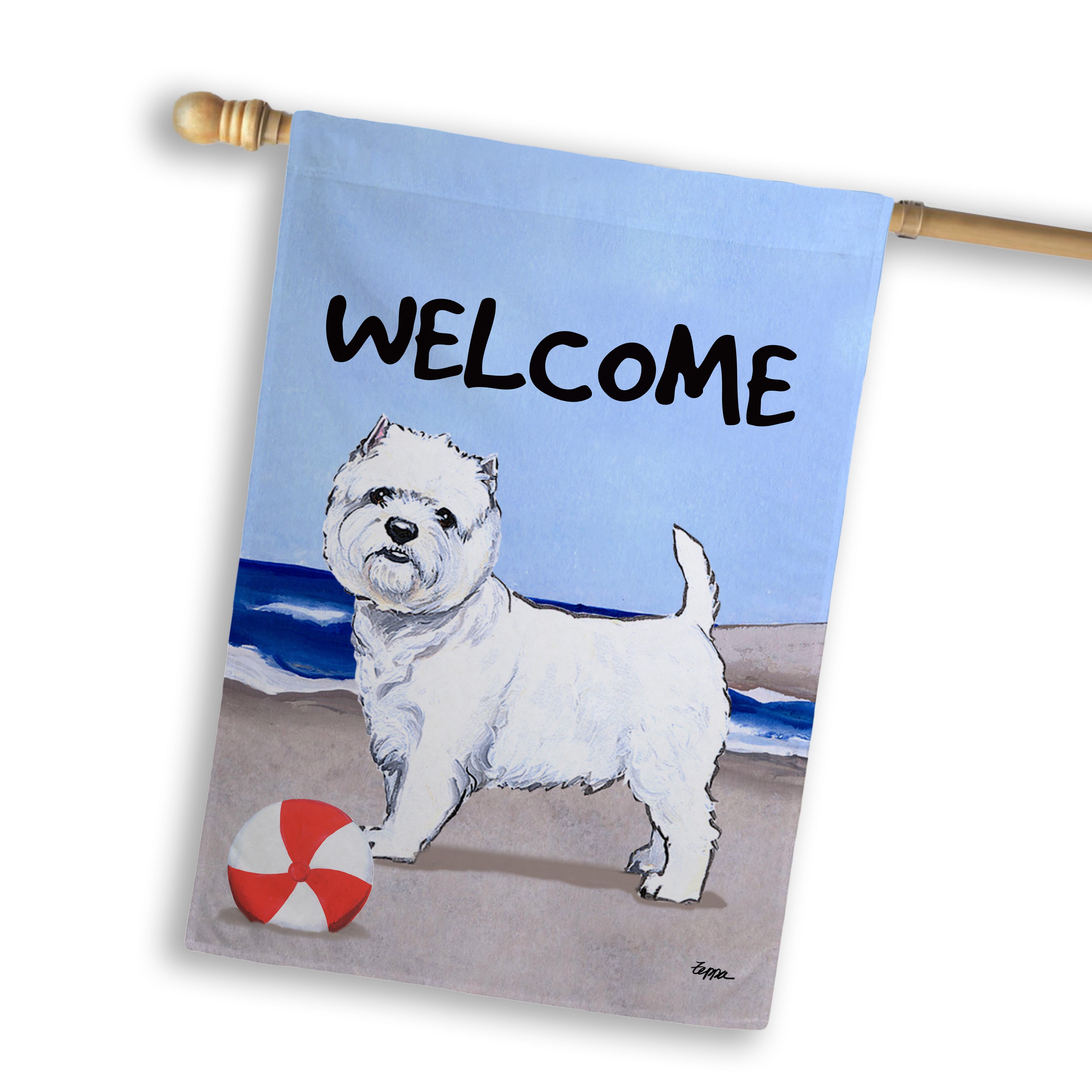 West Highland Terrier House Flag