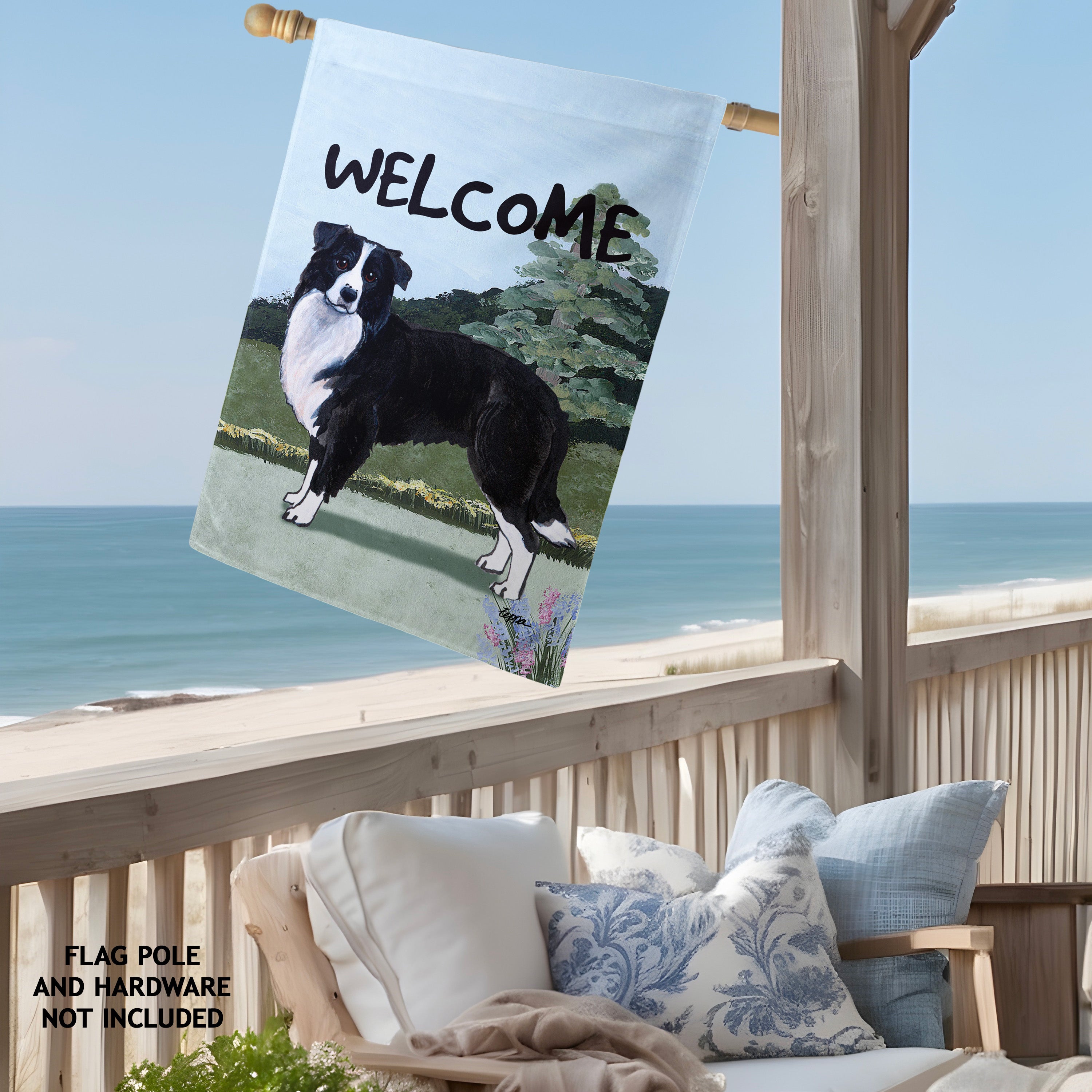 Border Collie House Flag