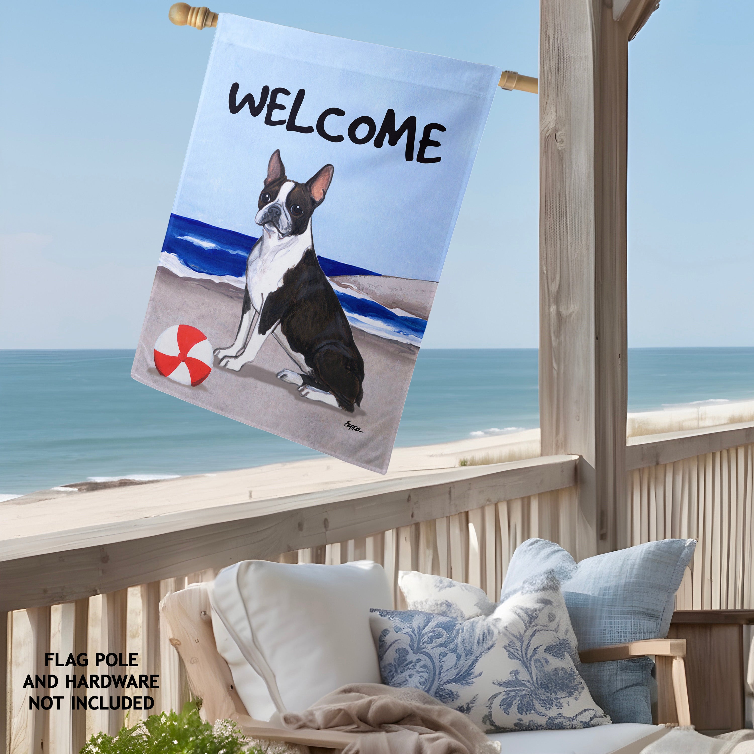 Boston Terrier House Flag