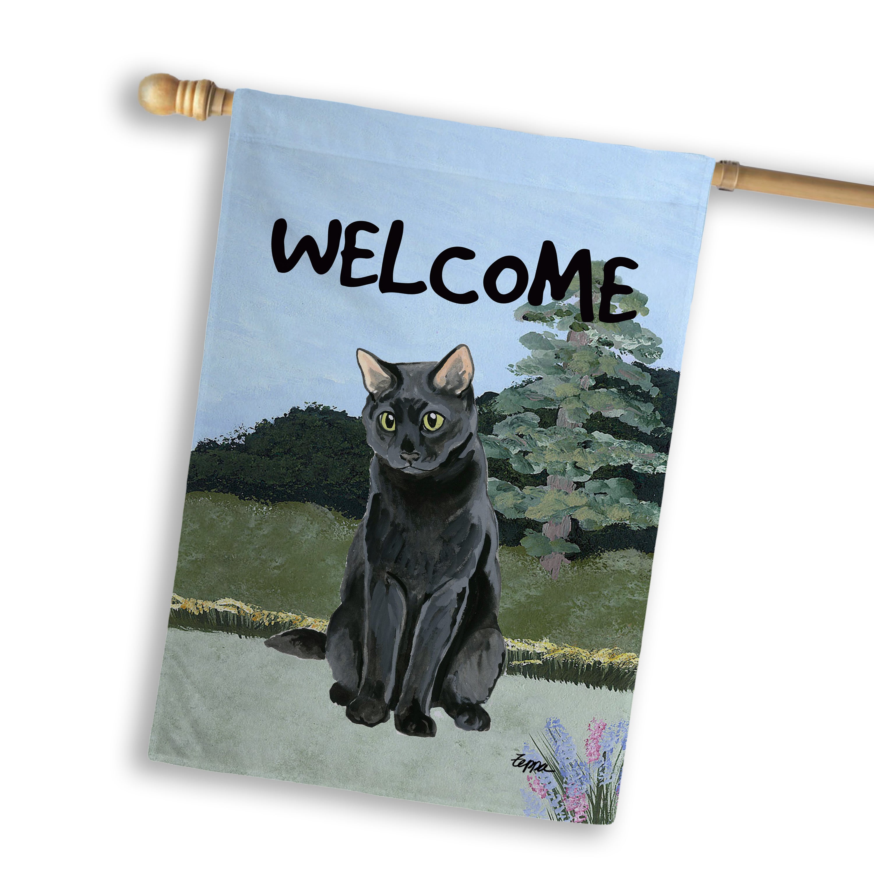 Black Cat House Flag