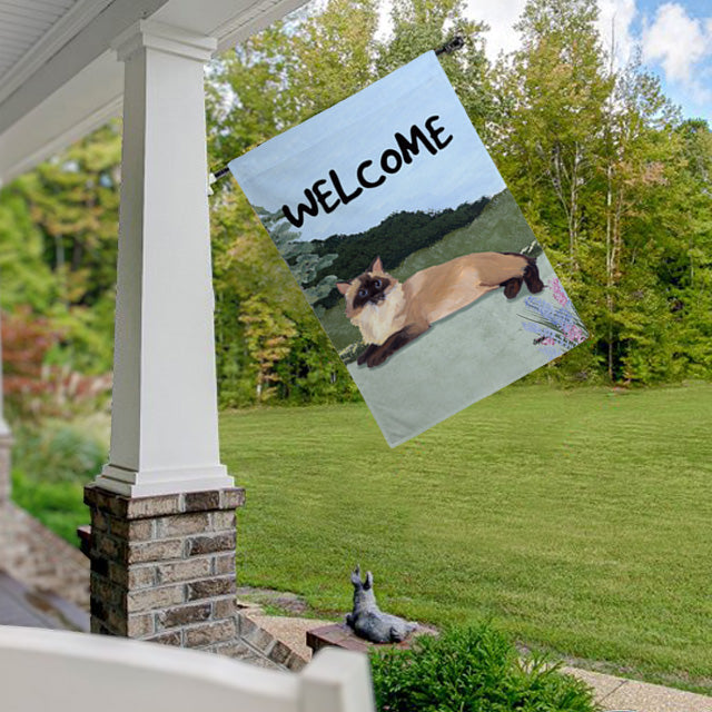 Rag Doll Cat House Flag