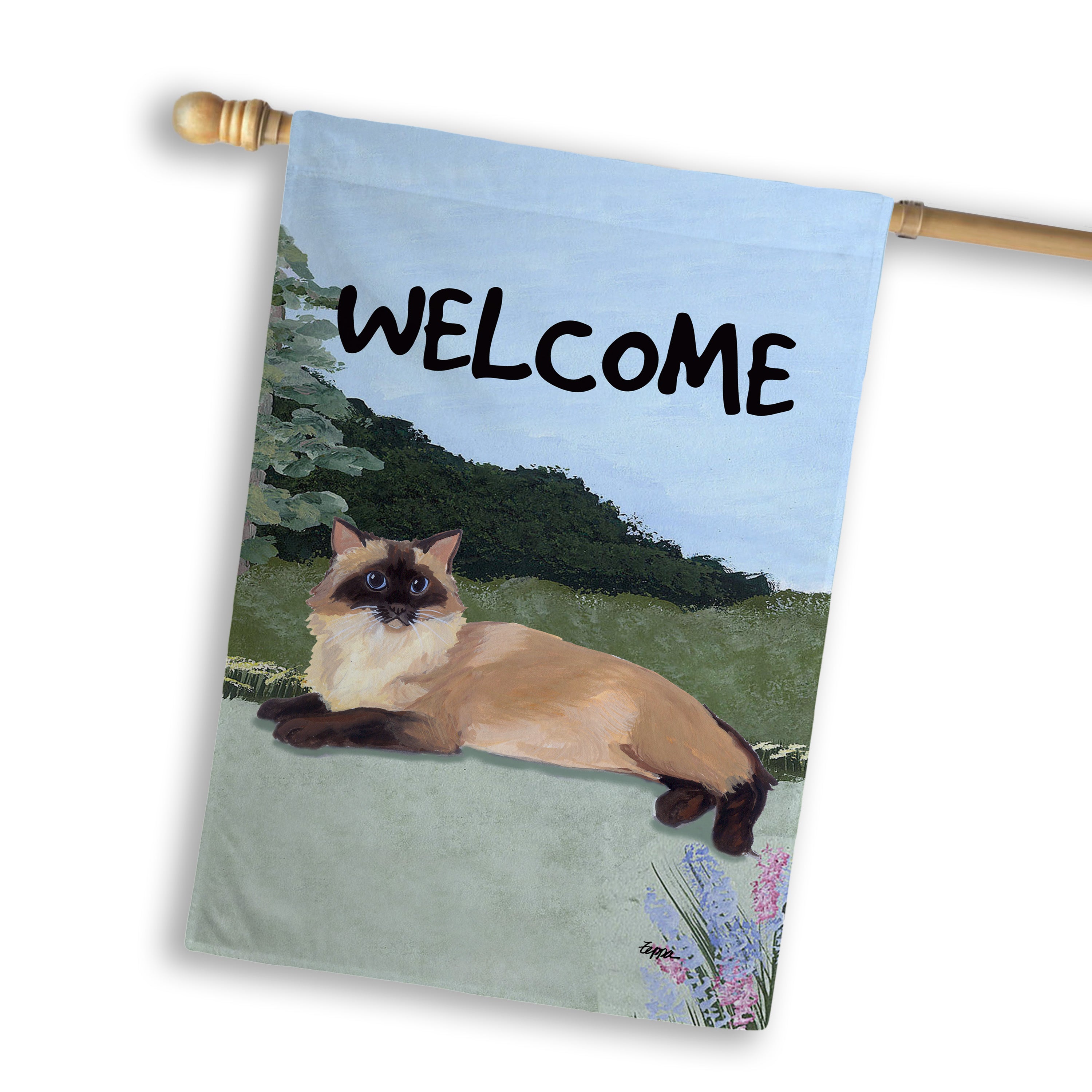 Rag Doll Cat House Flag