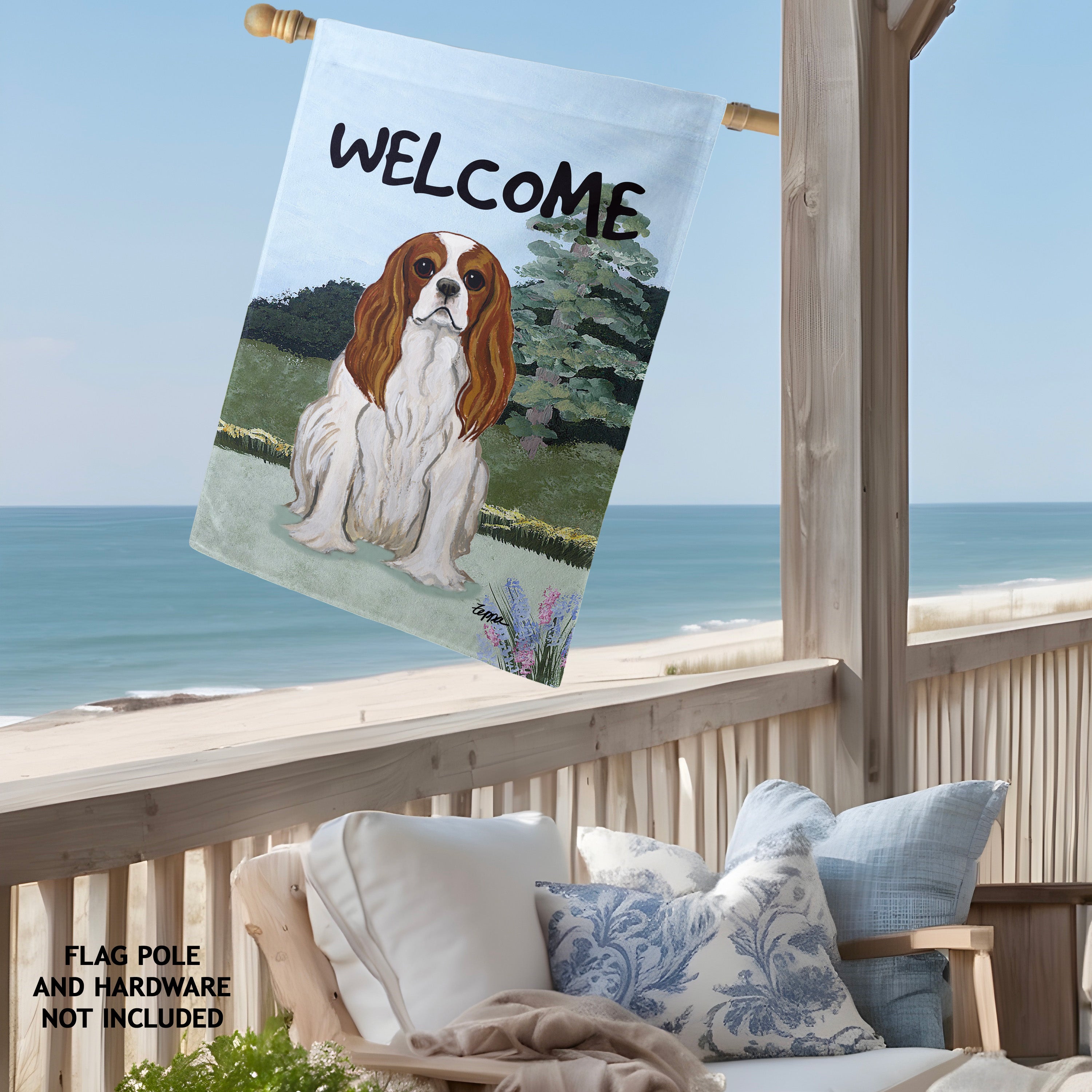 Cavalier King Charles Spaniel House Flag