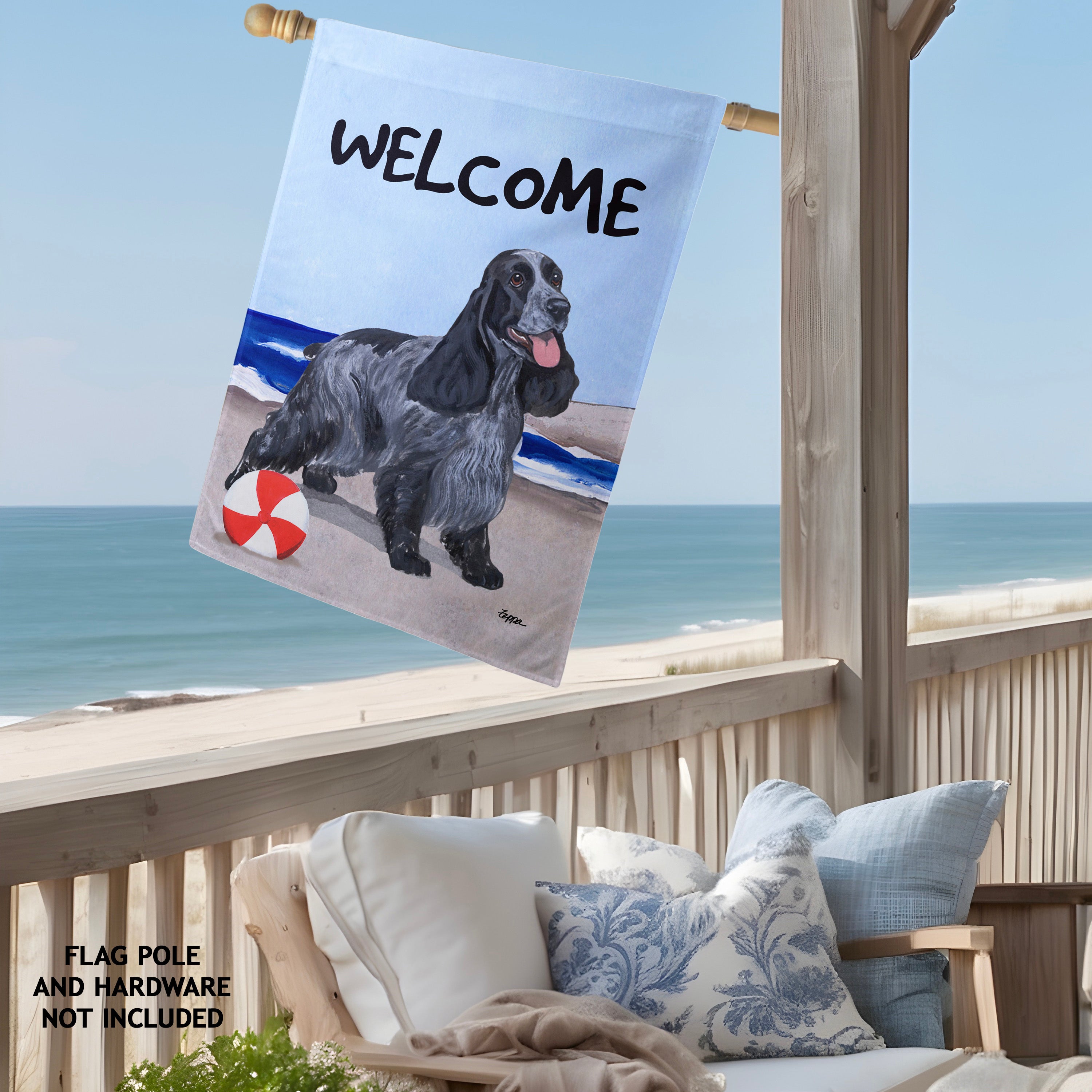 English Cocker Spaniel  House Flag