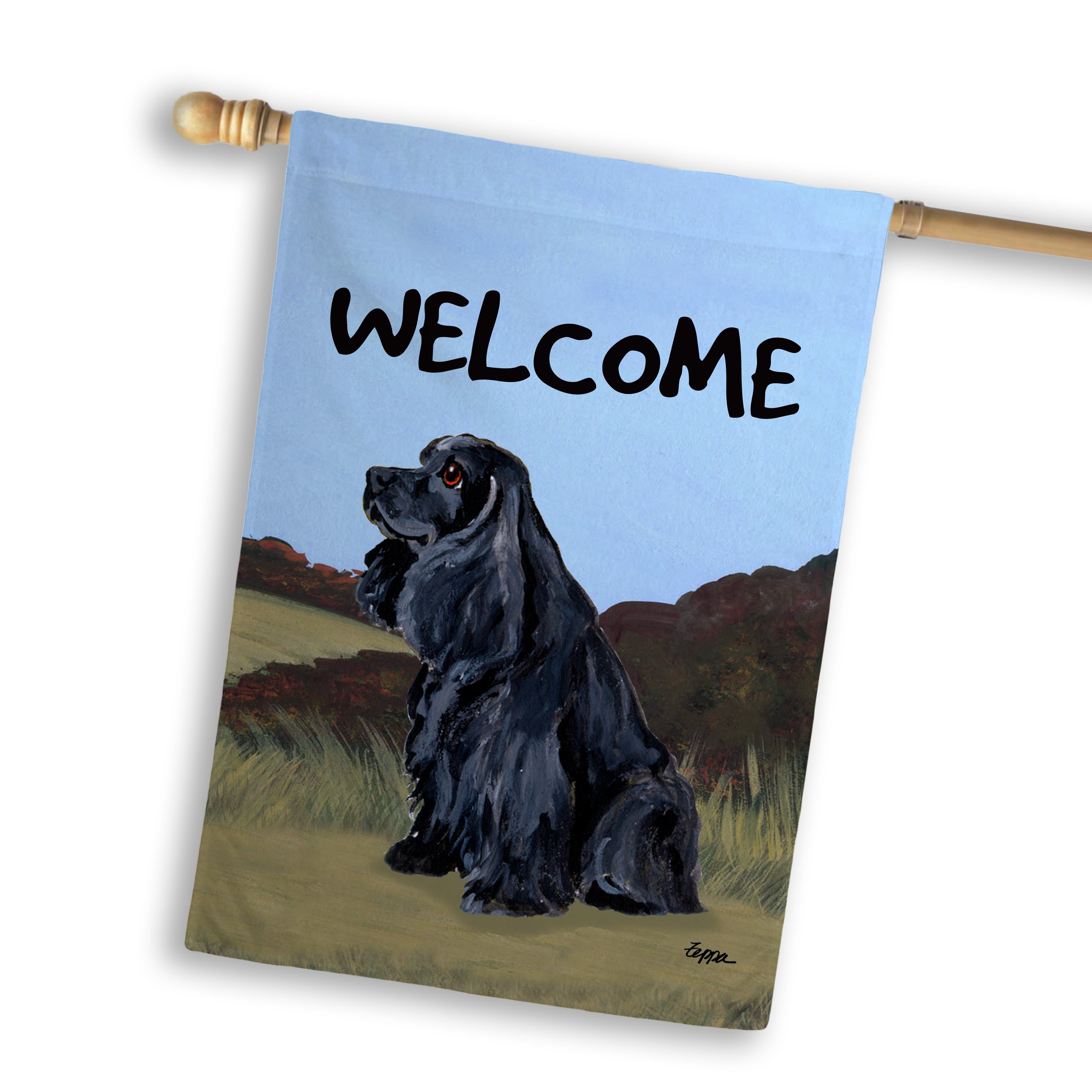American Cocker Spaniel House Flag