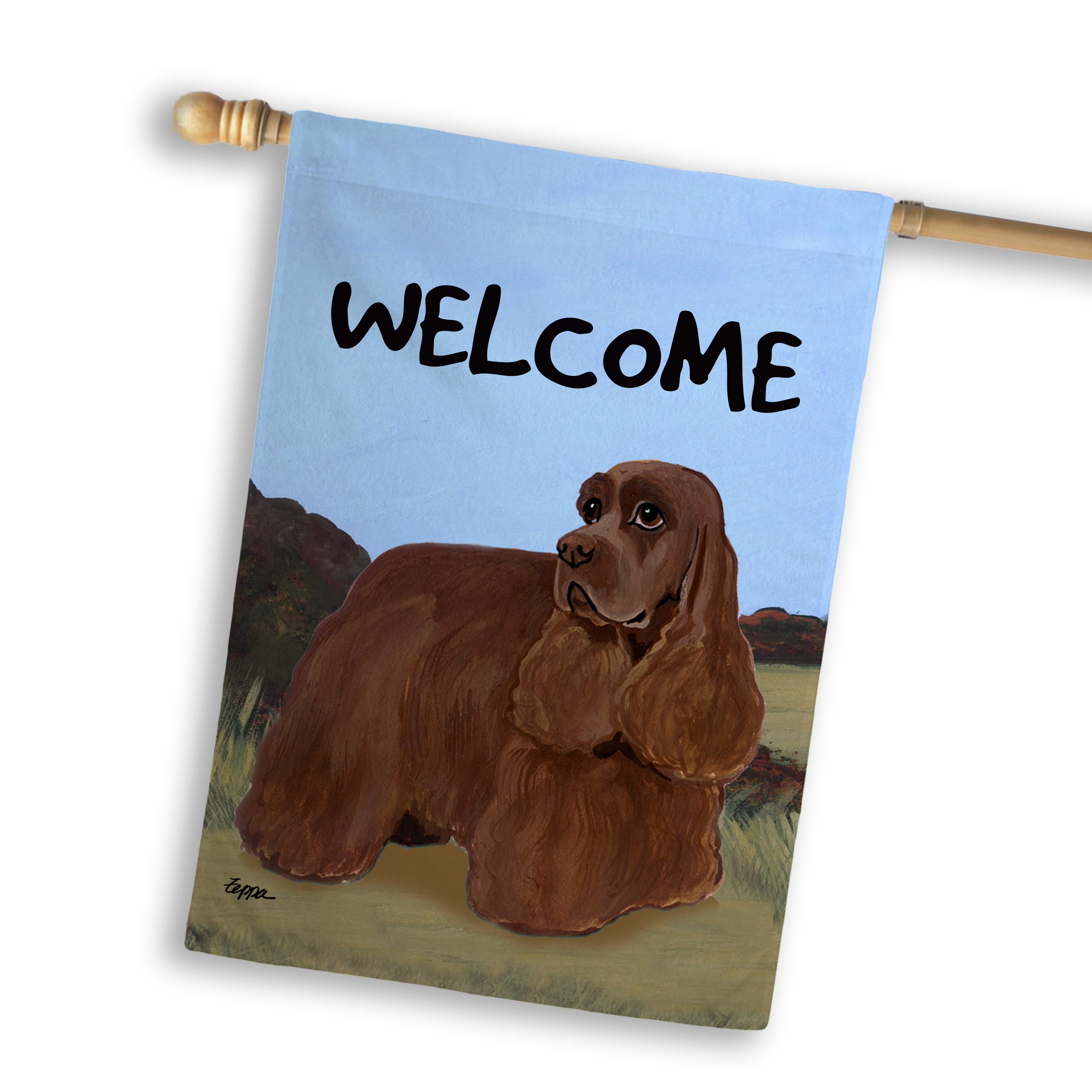American Cocker Spaniel House Flag