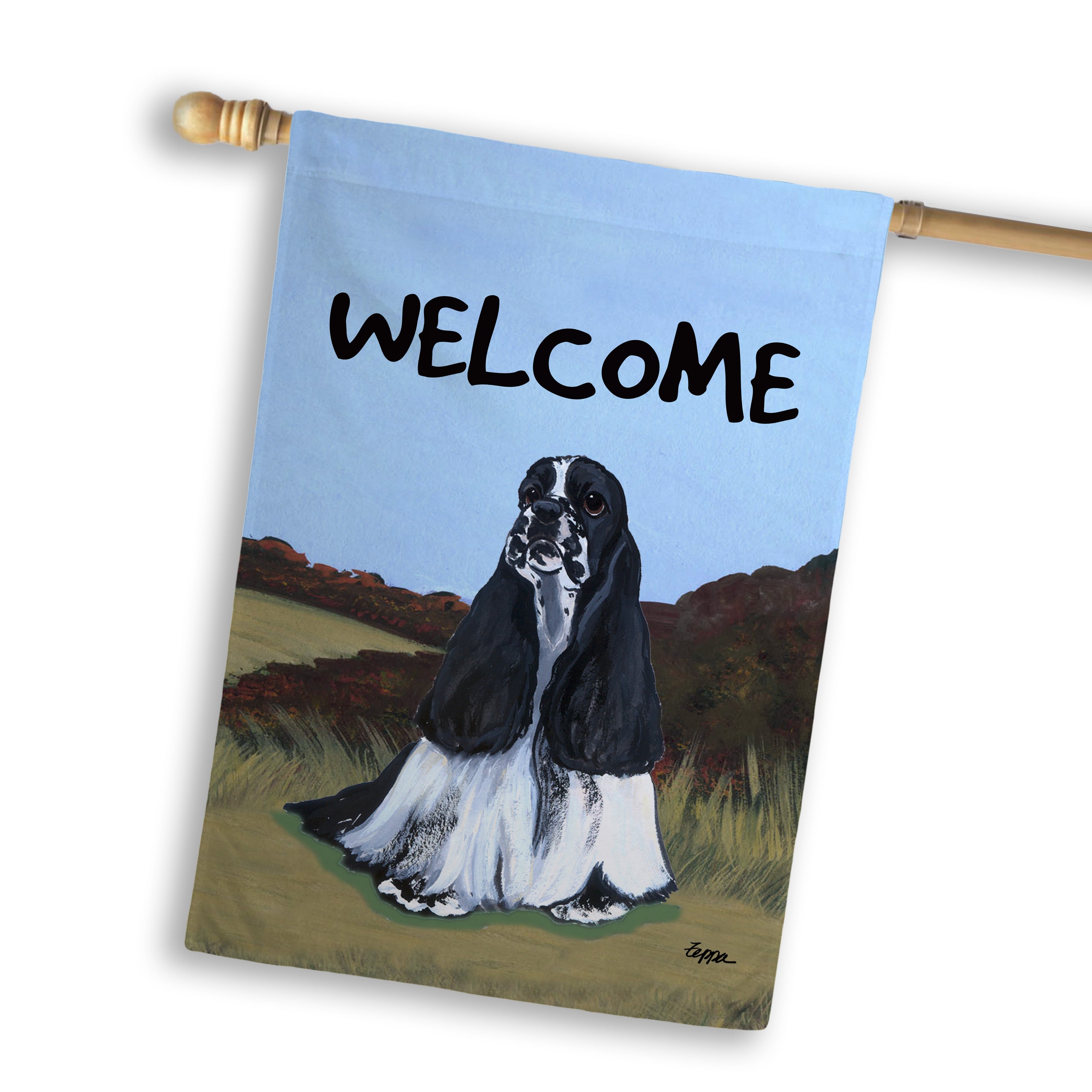 American Cocker Spaniel House Flag