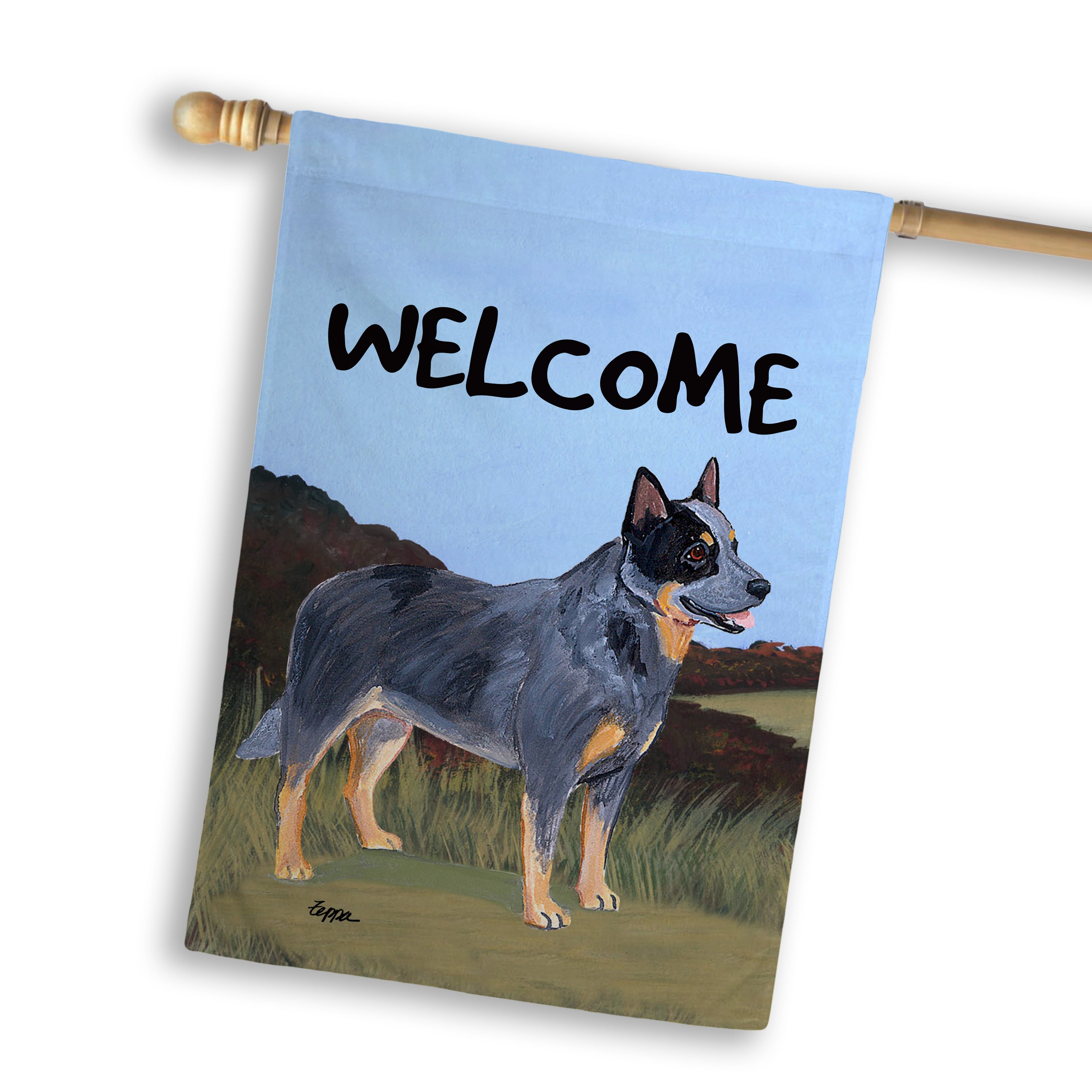 Australian Cattle Dog House Flag