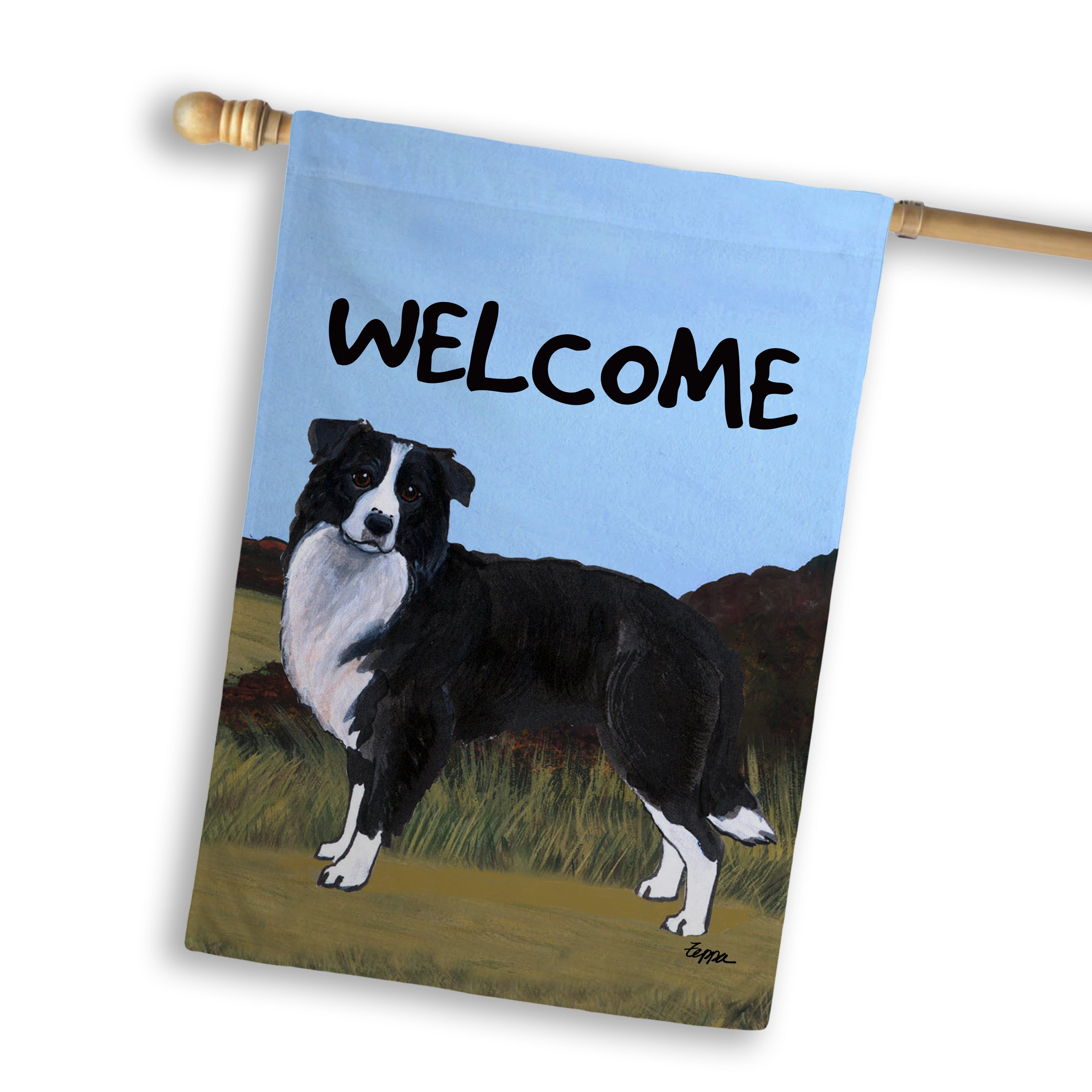 Border Collie House Flag