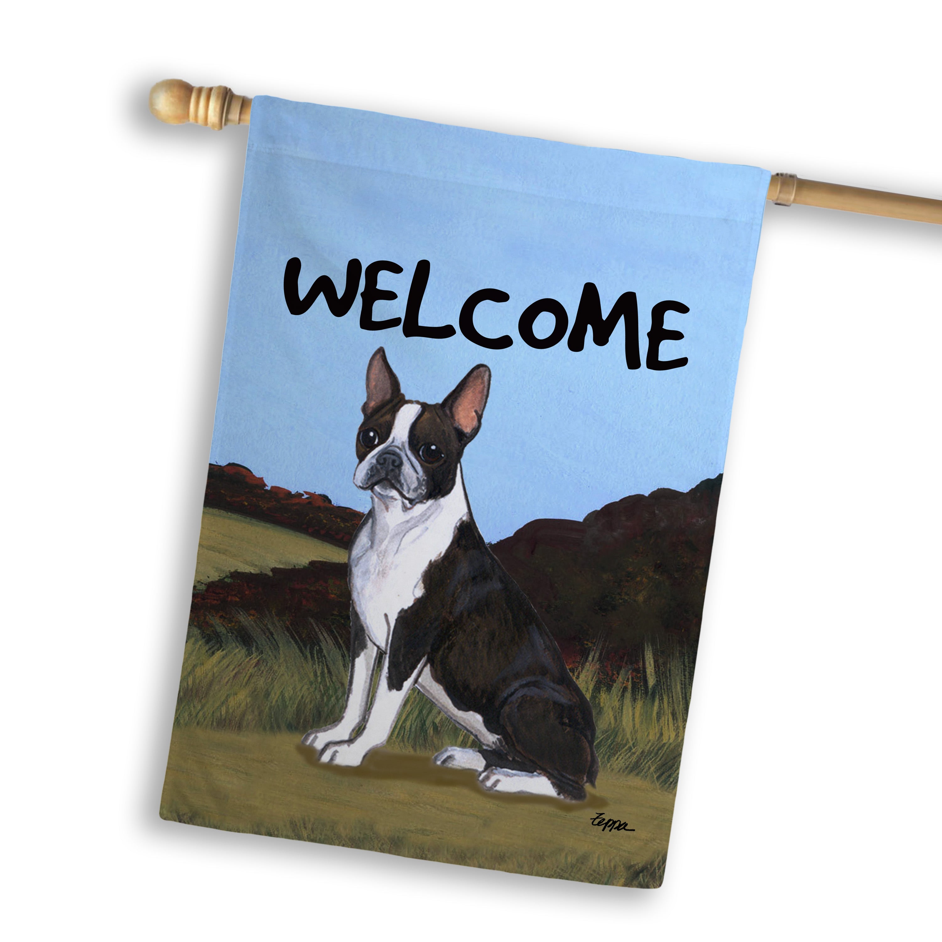 Boston Terrier House Flag