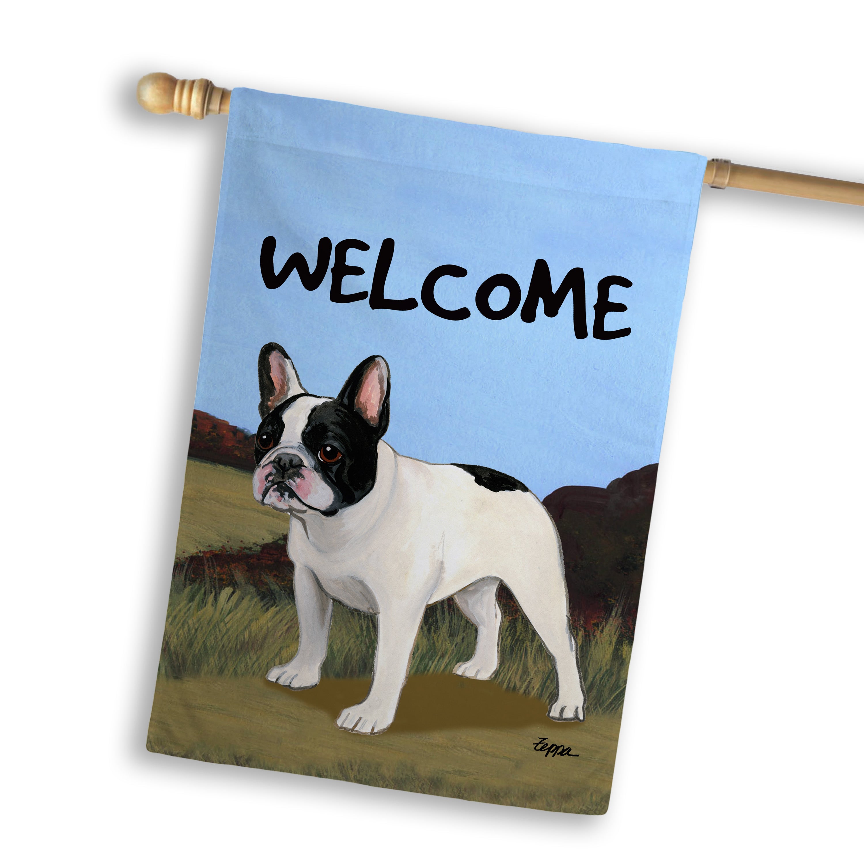 French Bulldog House Flag