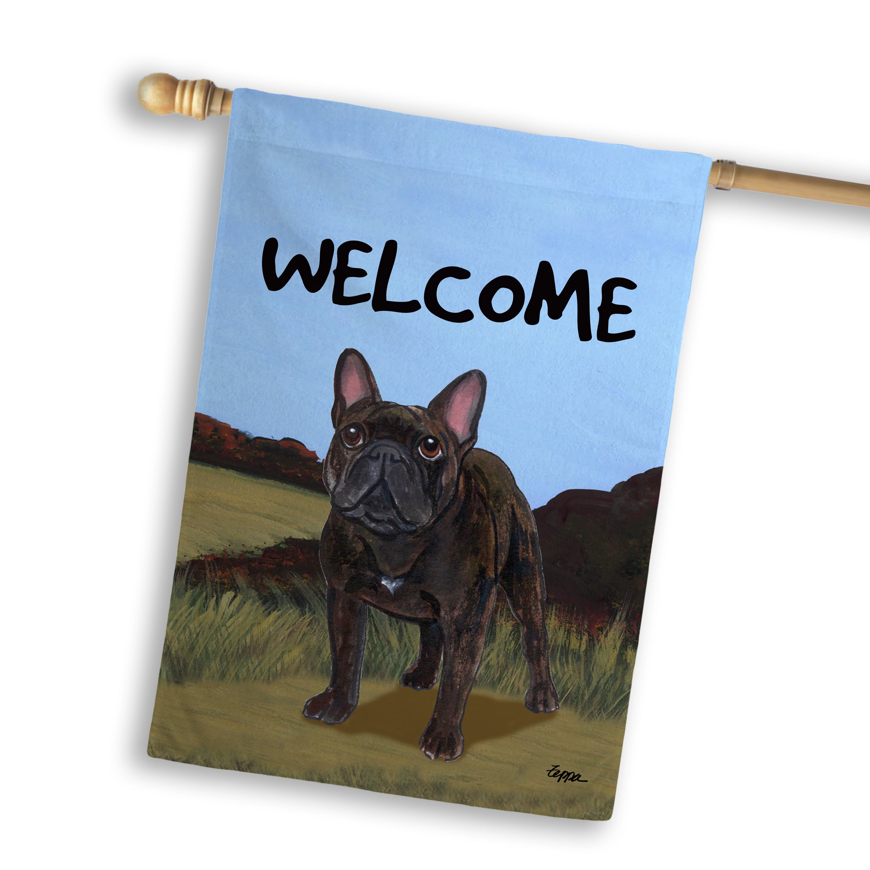 French Bulldog House Flag