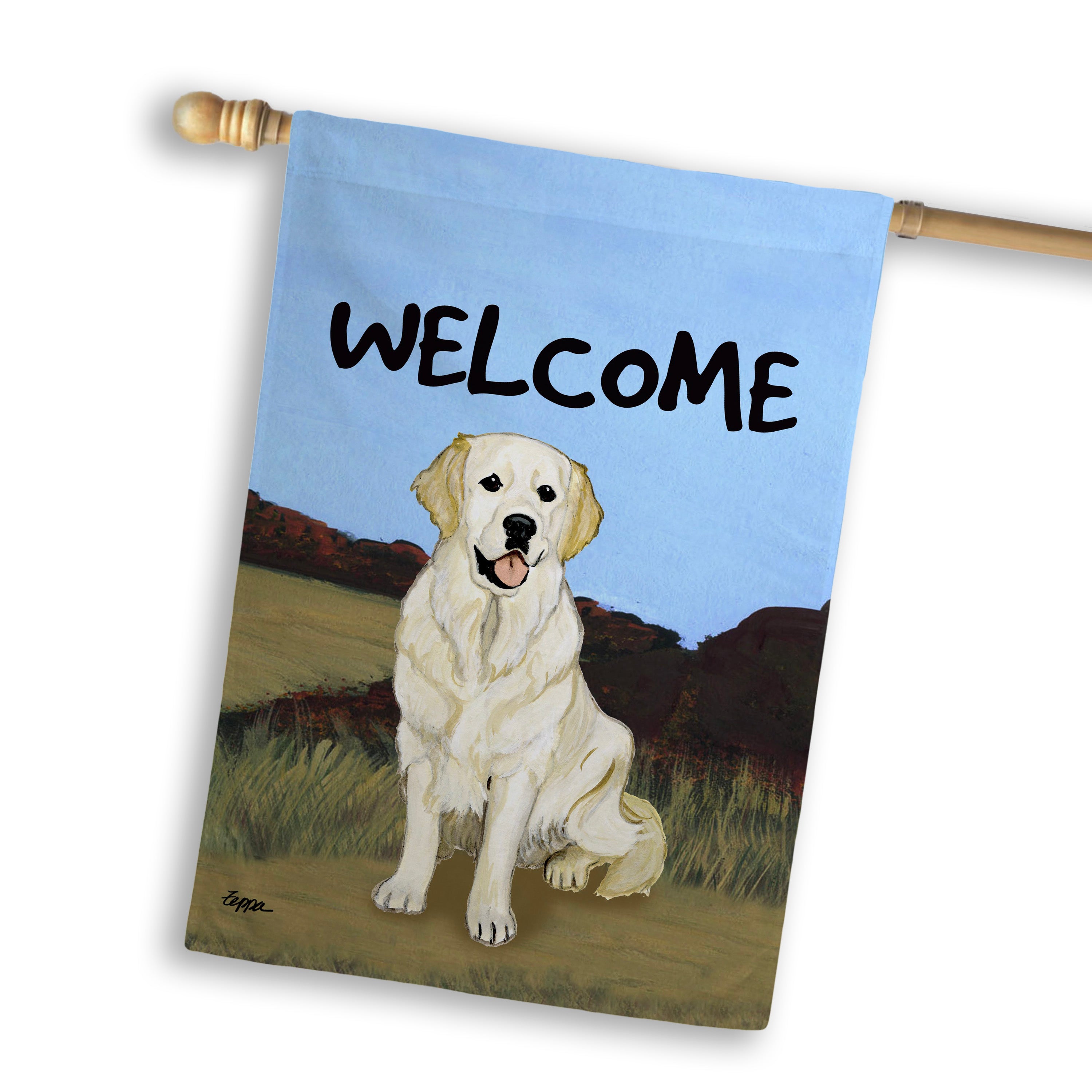 Golden Retriever House Flag