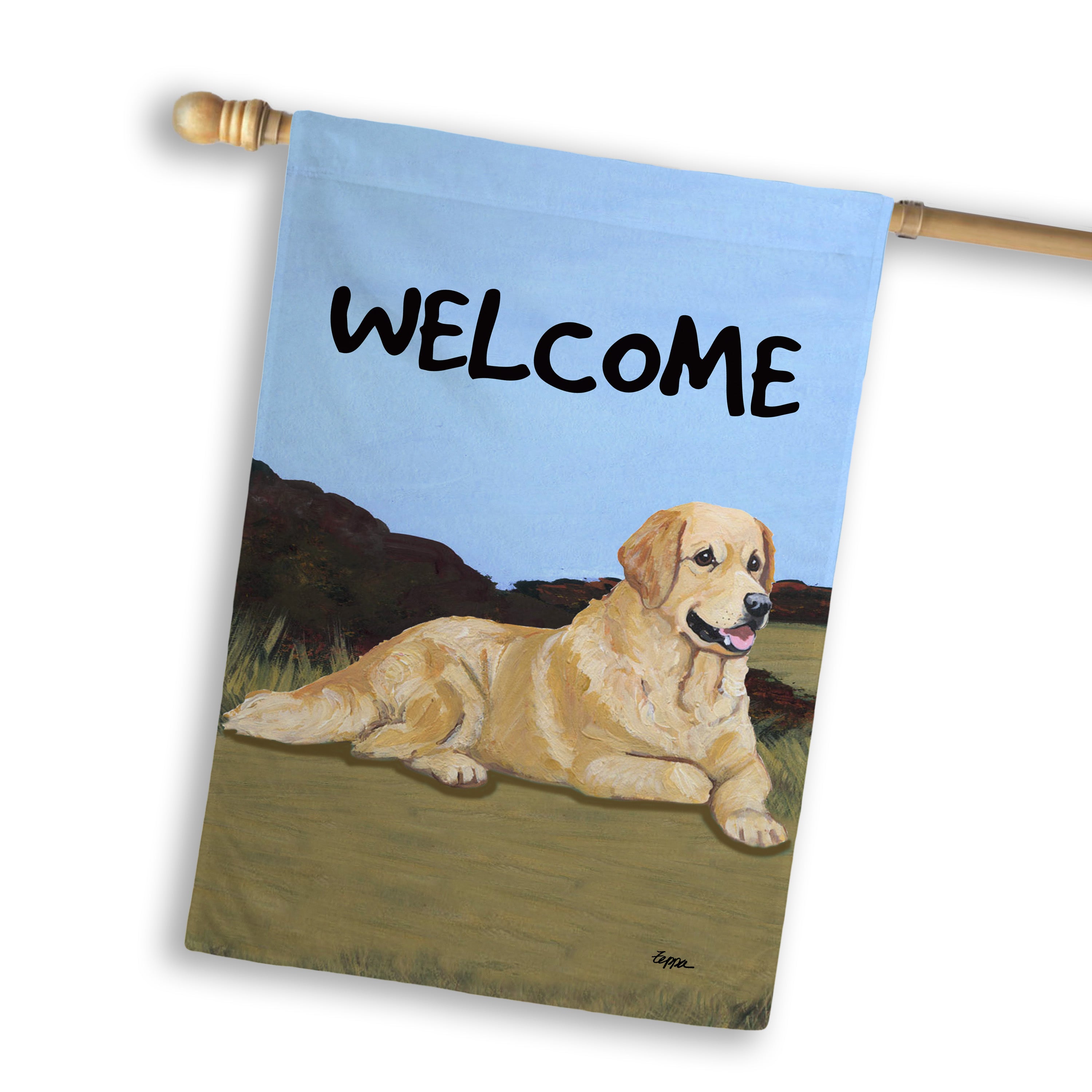 Golden Retriever House Flag