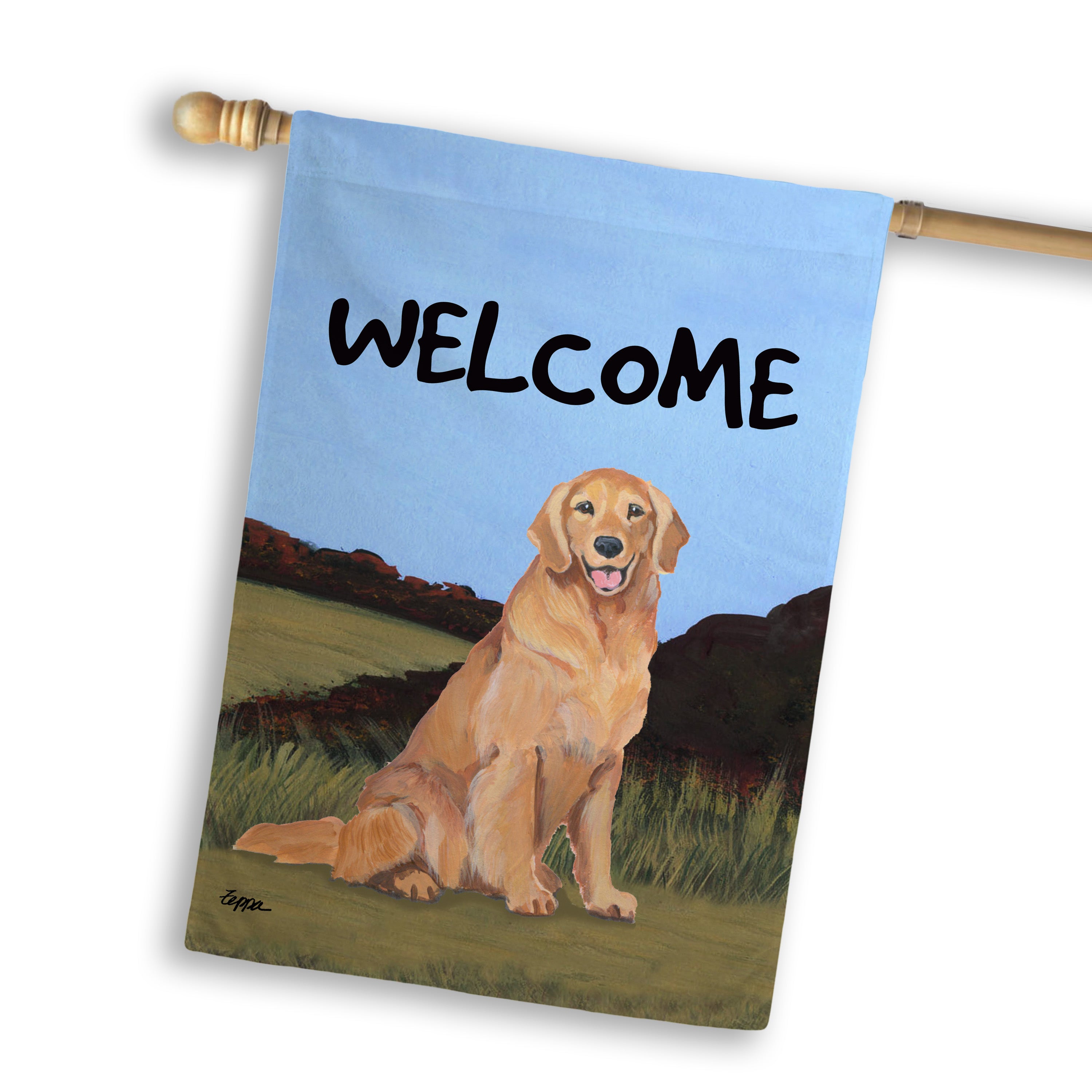 Golden Retriever House Flag