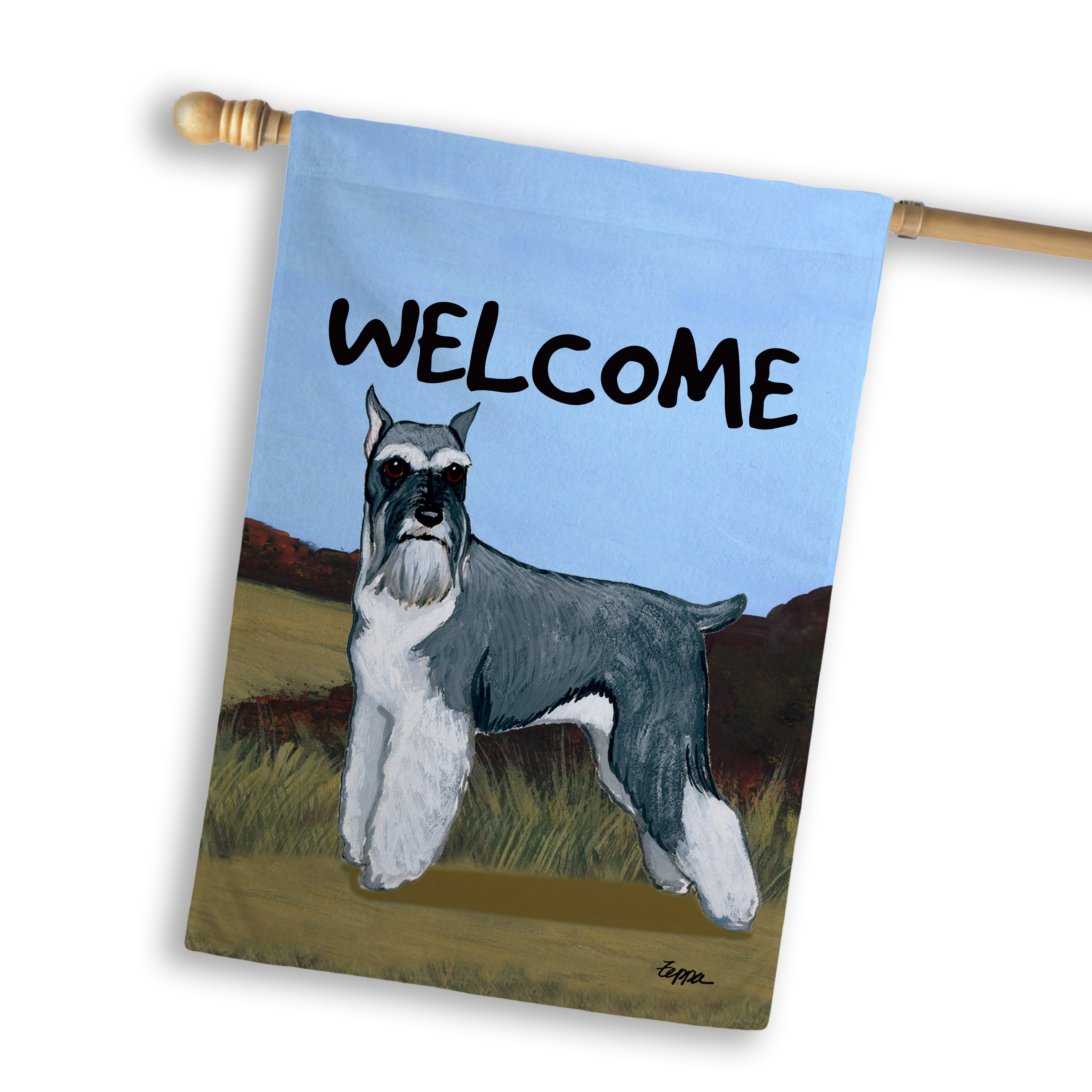 Schnauzer House Flag